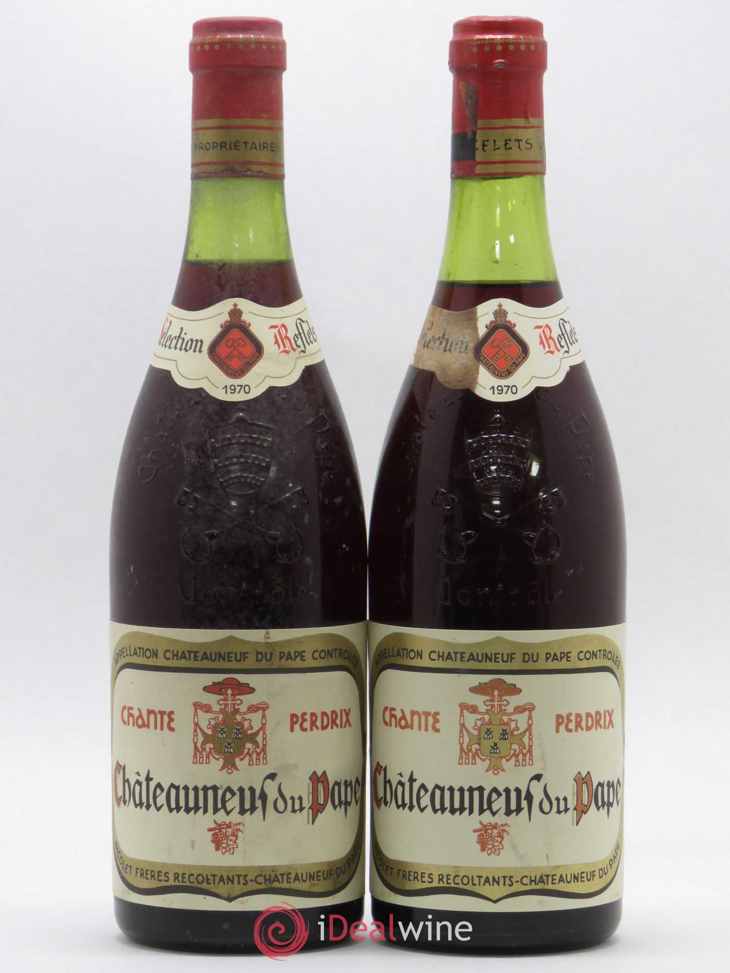 Châteauneuf-du-Pape Chante Perdrix 1970 - Lot de 2 bouteilles - 0