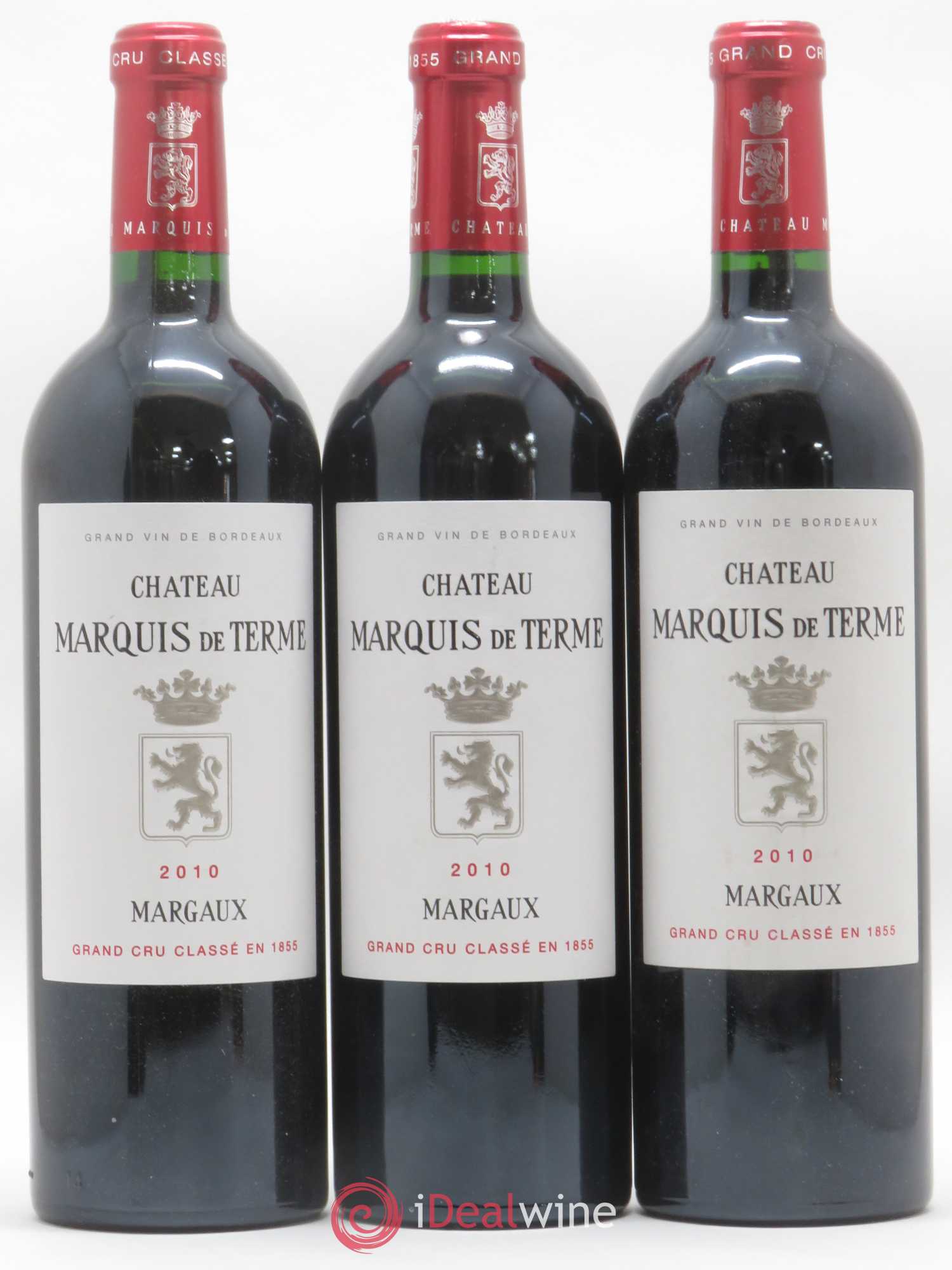 Château Marquis de Terme 4ème Grand Cru Classé 2010 - Lot de 3 bouteilles - 0