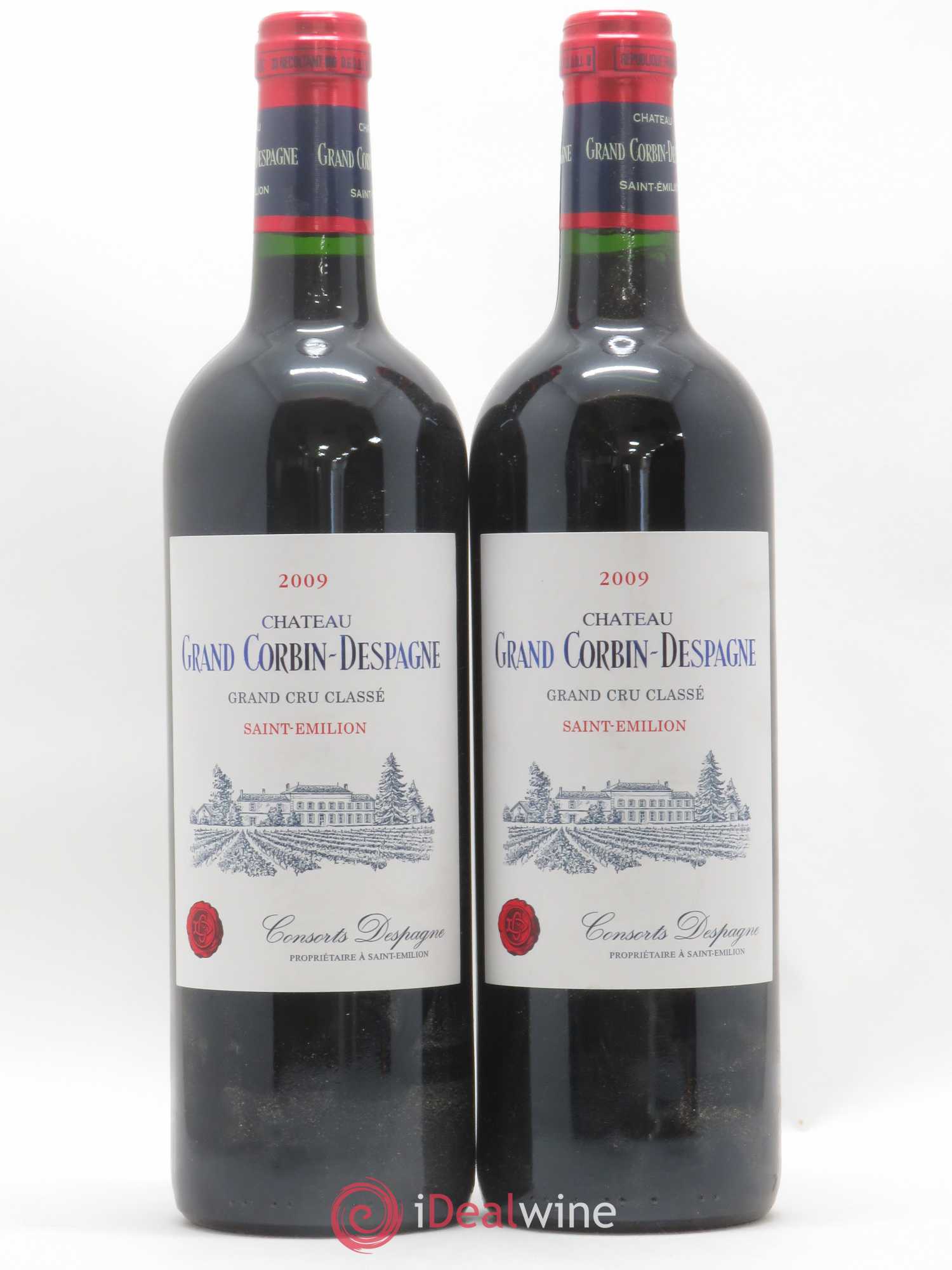 Château Grand Corbin Despagne Grand Cru Classé 2009 - Lot de 2 bouteilles - 0