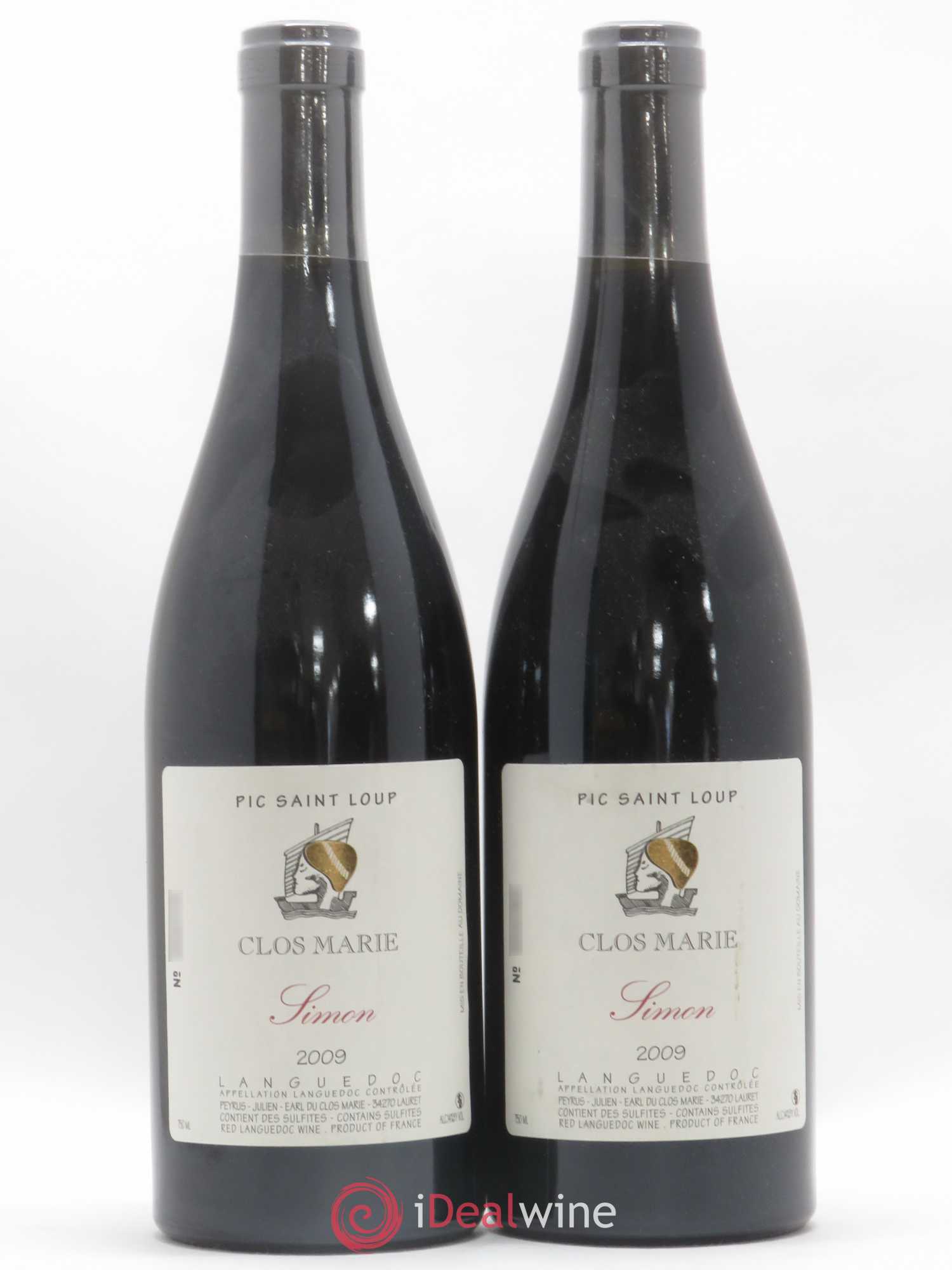 Pic Saint-Loup Clos Marie Cuvée Simon Christophe Peyrus et Françoise Julien 2009 - Lot de 2 bouteilles - 0