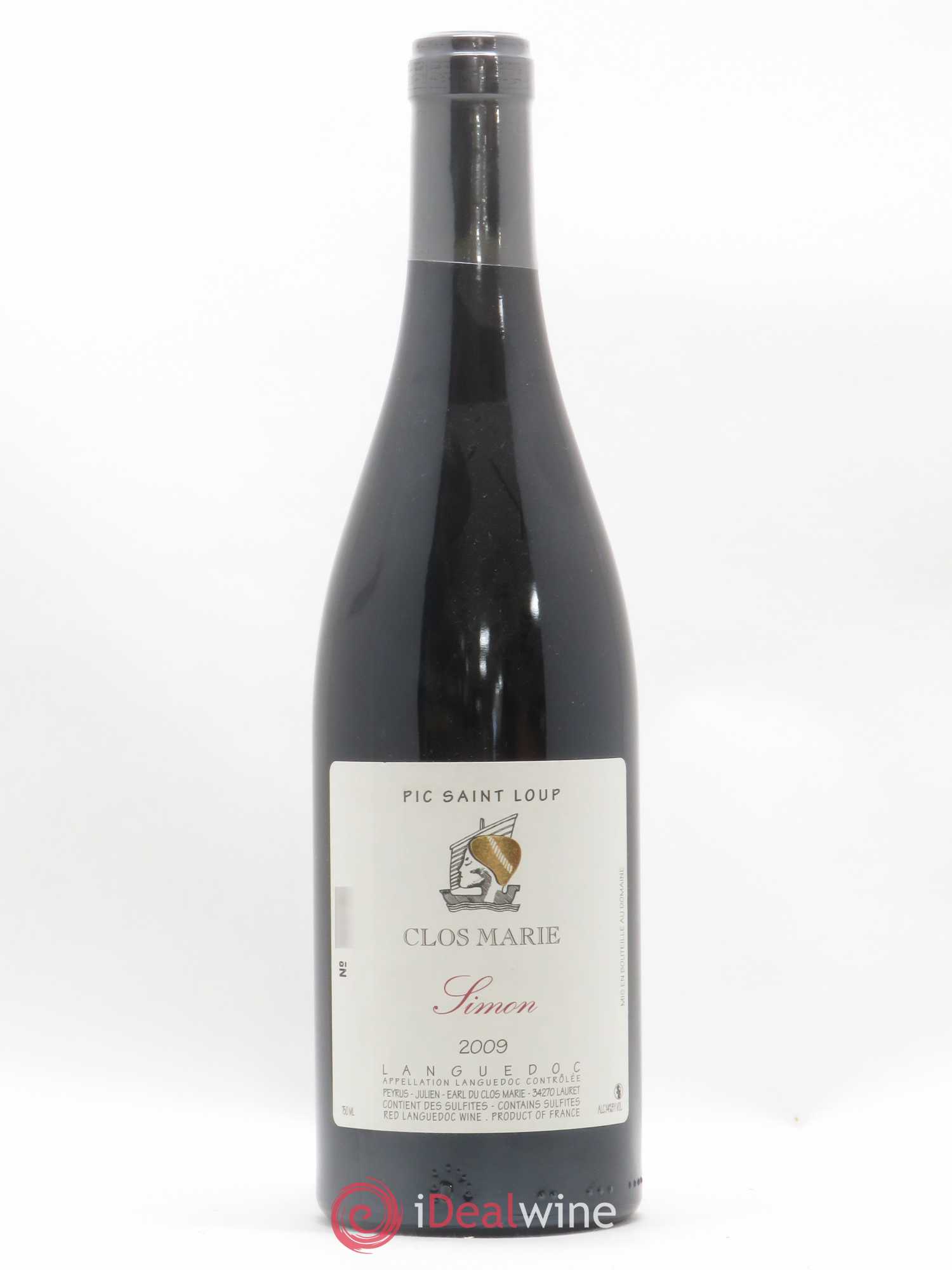 Pic Saint-Loup Clos Marie Cuvée Simon Christophe Peyrus et Françoise Julien 2009 - Lot de 1 bouteille - 0