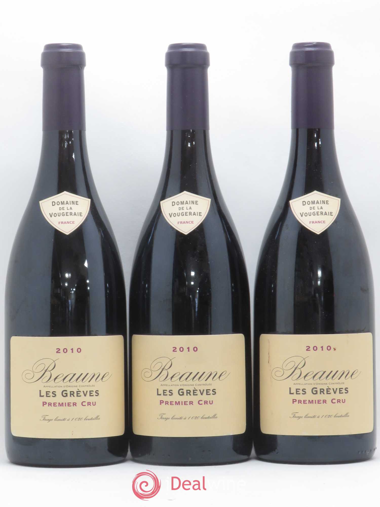 Beaune 1er Cru Les Greves Domaine de La Vougeraie 2010 - Posten von 3 Flaschen - 0