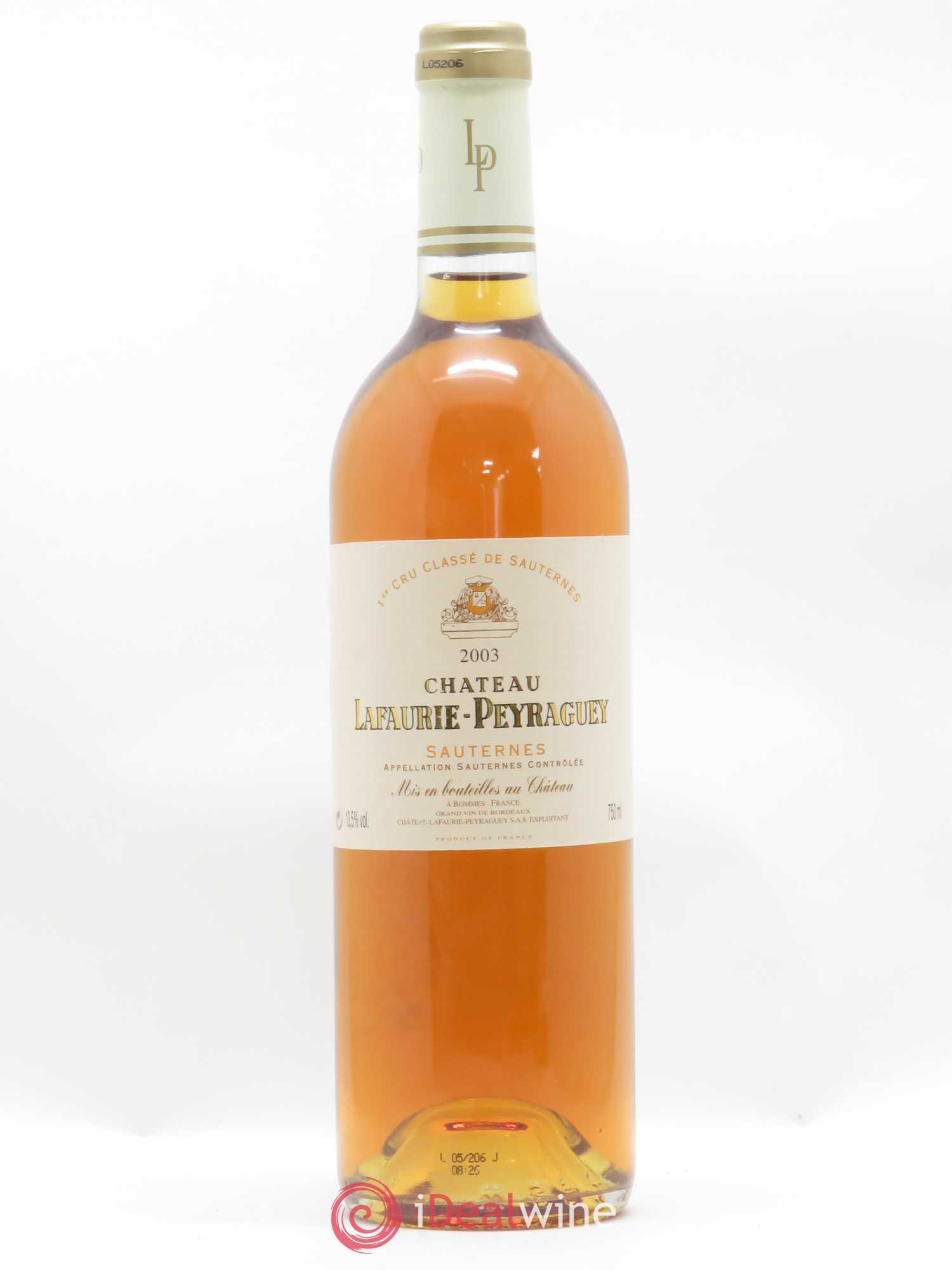 Château Lafaurie-Peyraguey 1er Grand Cru Classé 2003 - Lotto di 1 bottiglia - 0