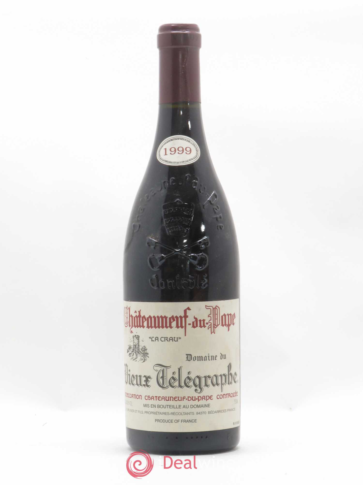 Châteauneuf-du-Pape Vieux Télégraphe (Domaine du) Vignobles Brunier 1999 - Lot de 1 bouteille - 0
