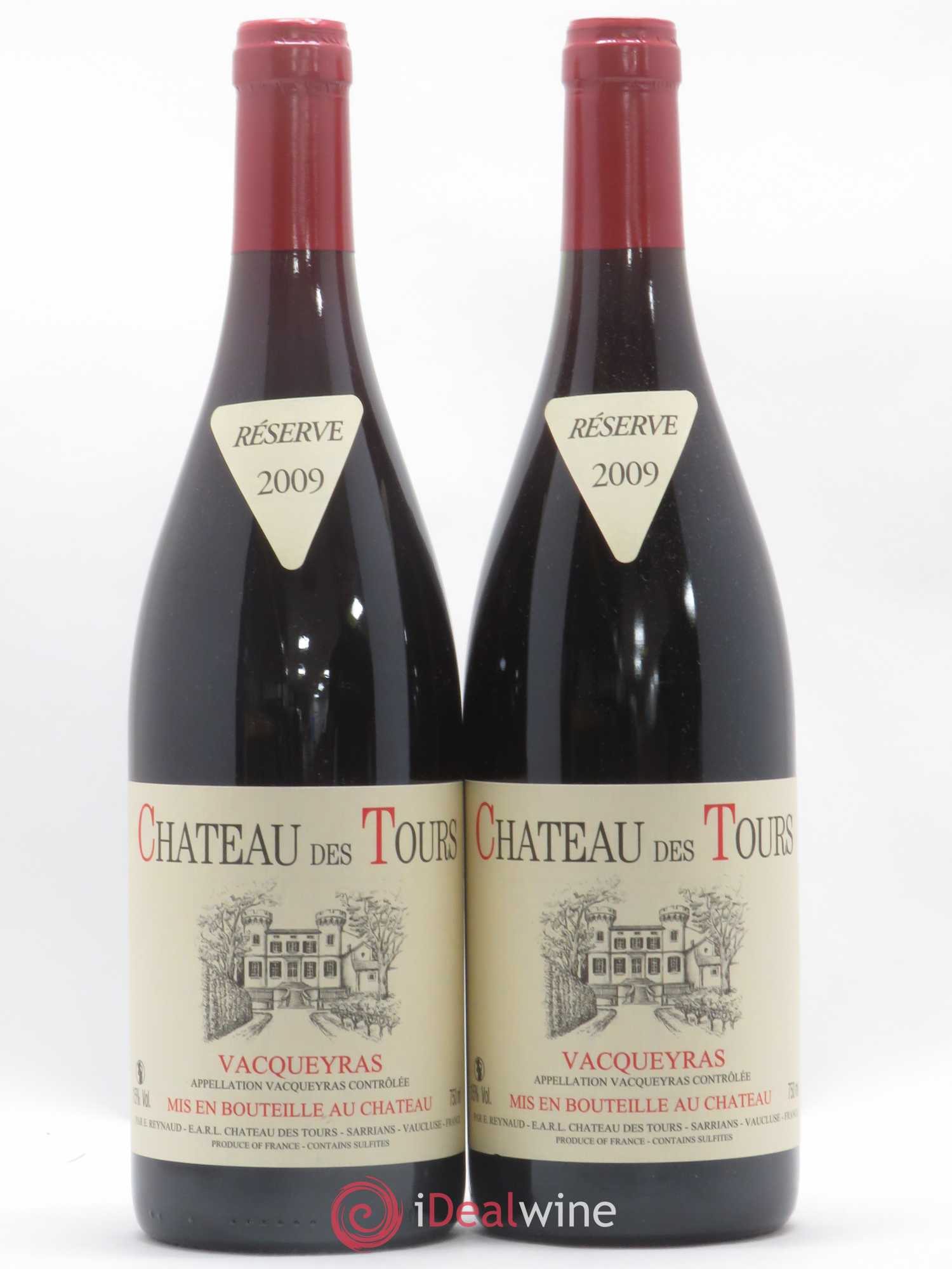 Vacqueyras Château des Tours Emmanuel Reynaud 2009 - Lot de 2 bouteilles - 0