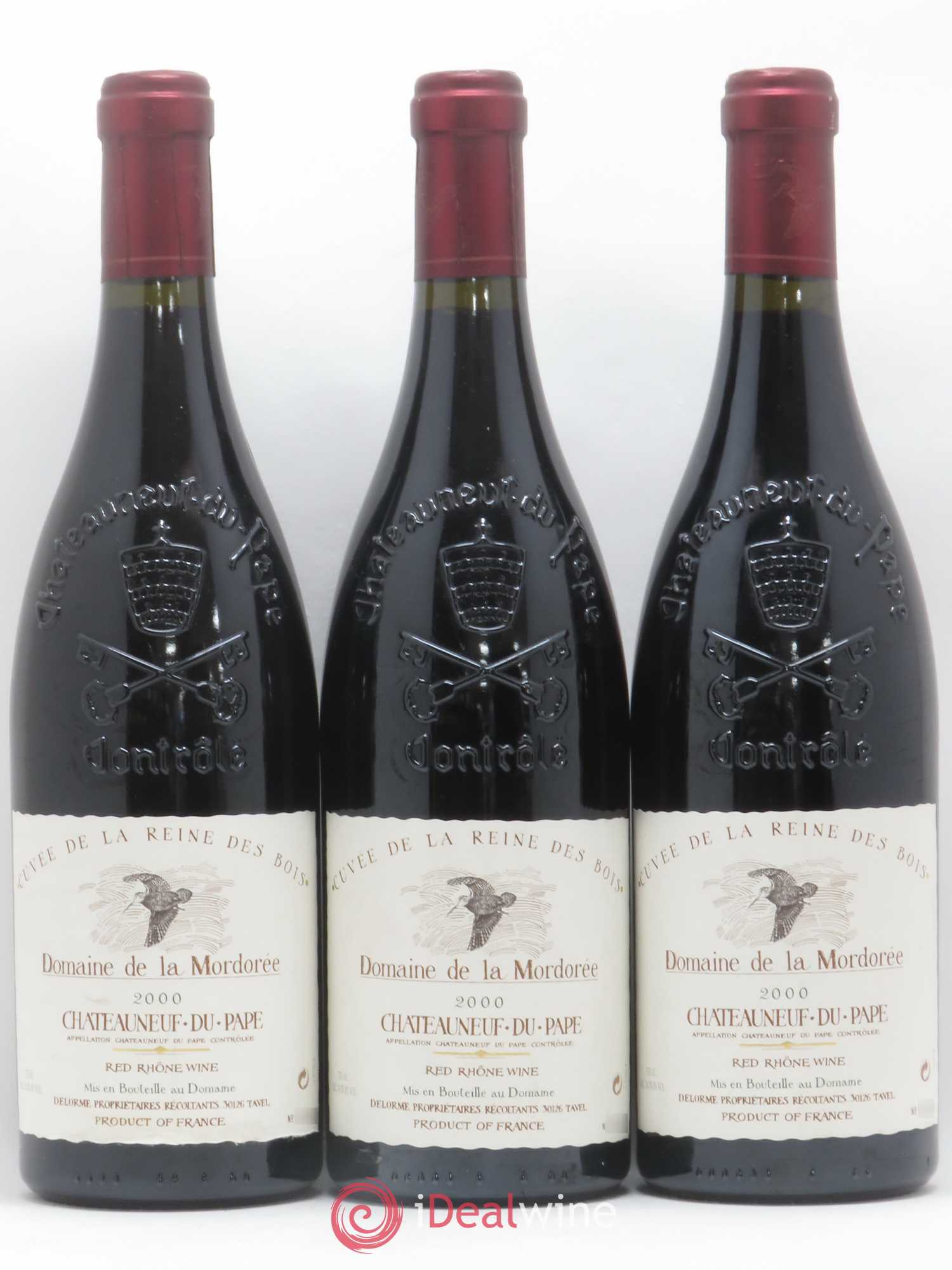 Châteauneuf-du-Pape Cuvée de la Reine des Bois La Mordorée (Domaine de) 2000 - Lot de 3 bouteilles - 0