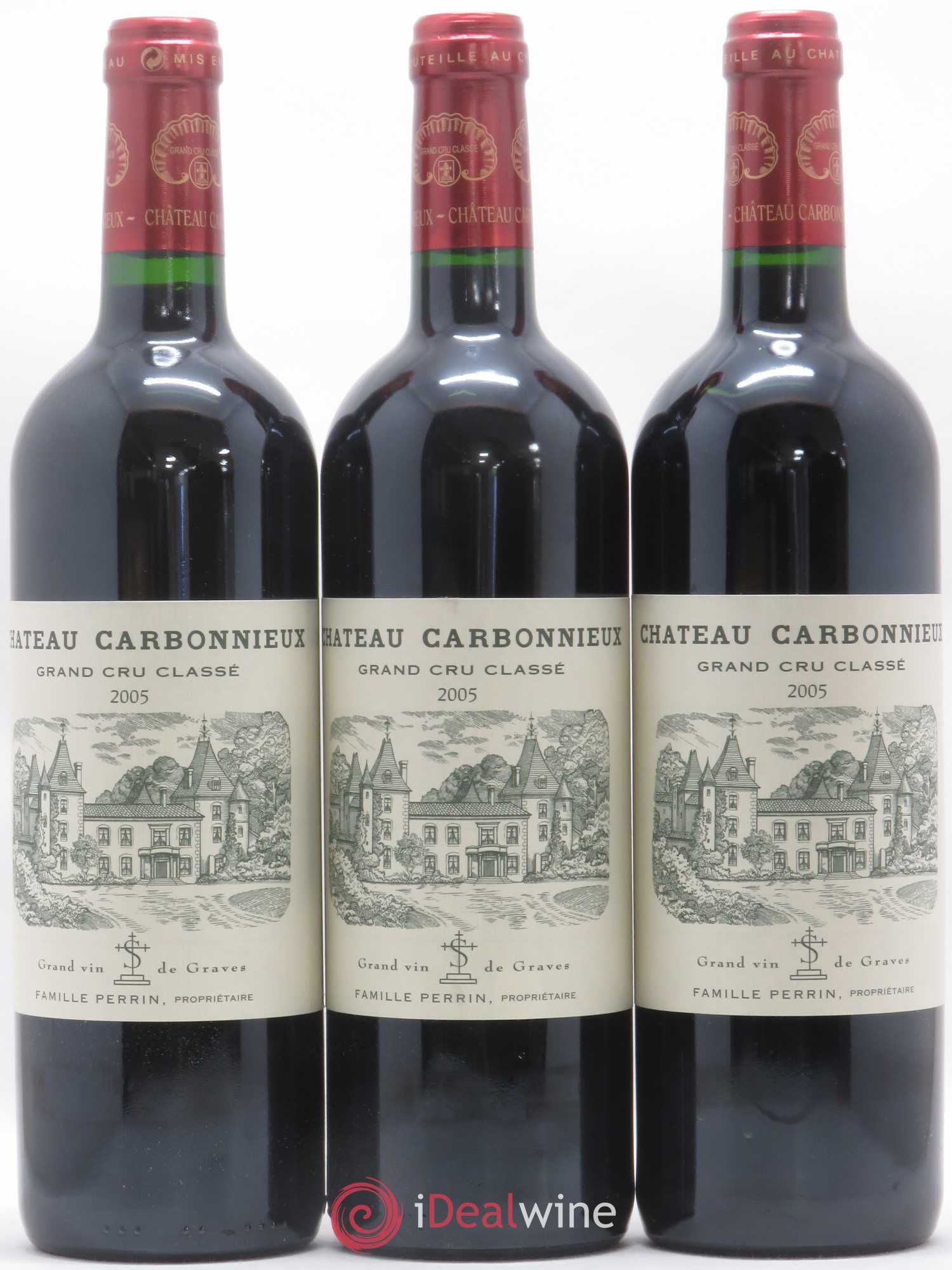 Château Carbonnieux Cru Classé de Graves 2005 - Lot de 3 bouteilles - 0