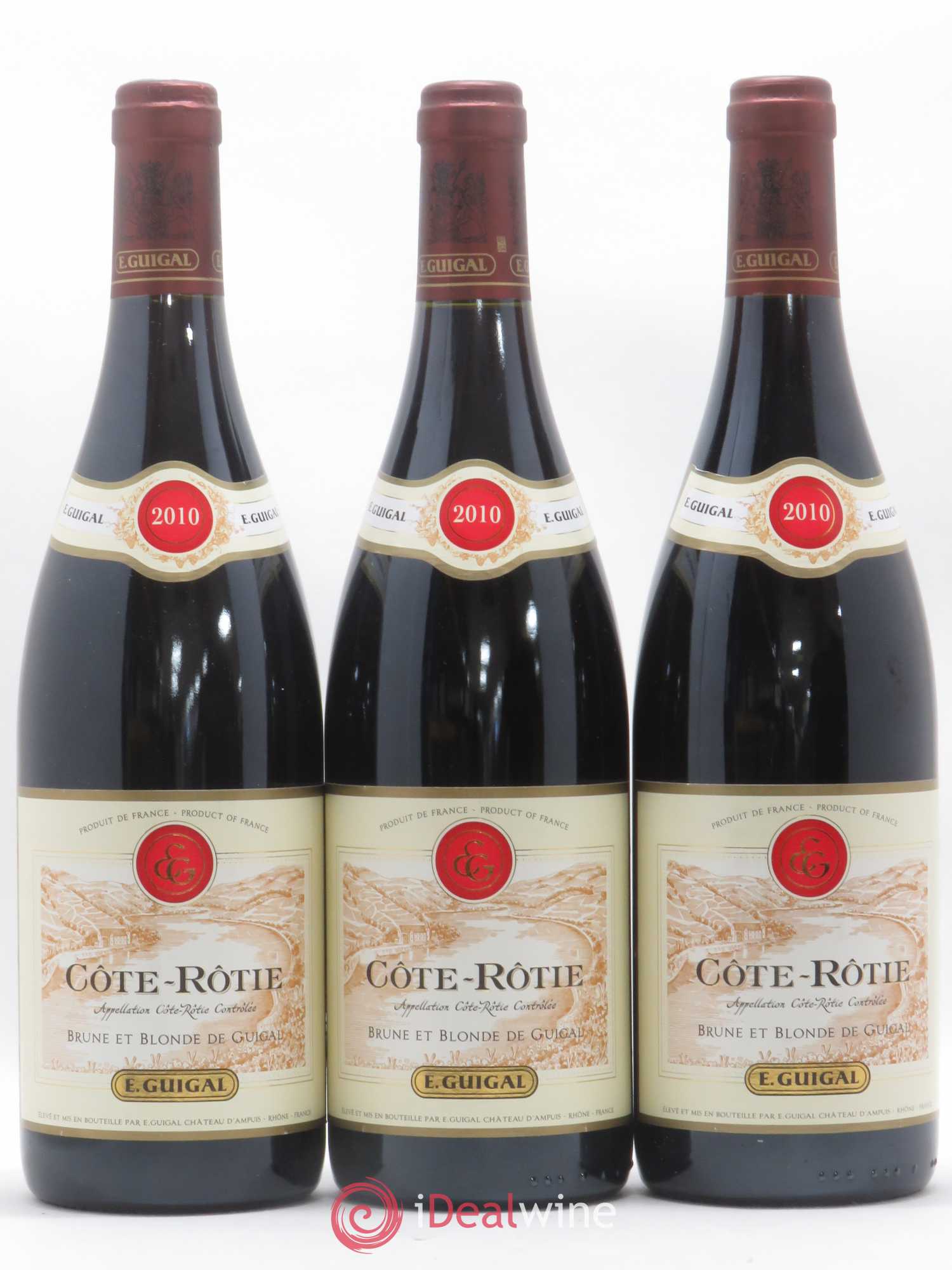 Côte-Rôtie Côtes Brune et Blonde Guigal 2010 - Lot de 3 bouteilles - 0
