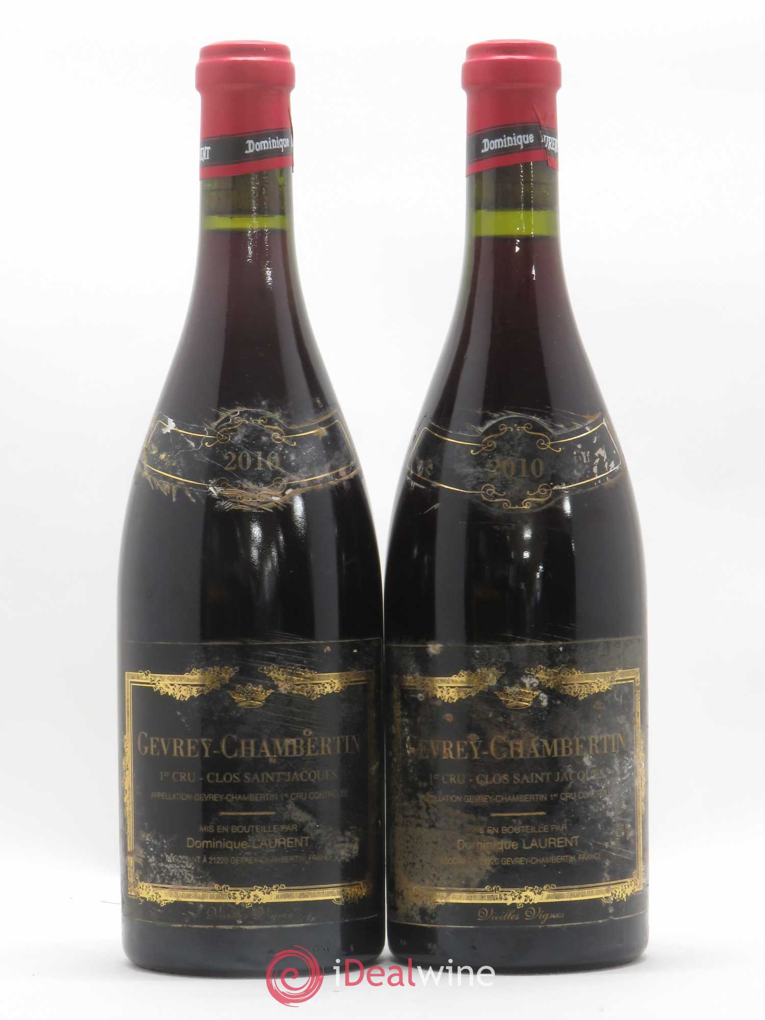 Gevrey-Chambertin 1er Cru Clos Saint Jacques Dominique Laurent 2010 - Lot de 2 bouteilles - 0