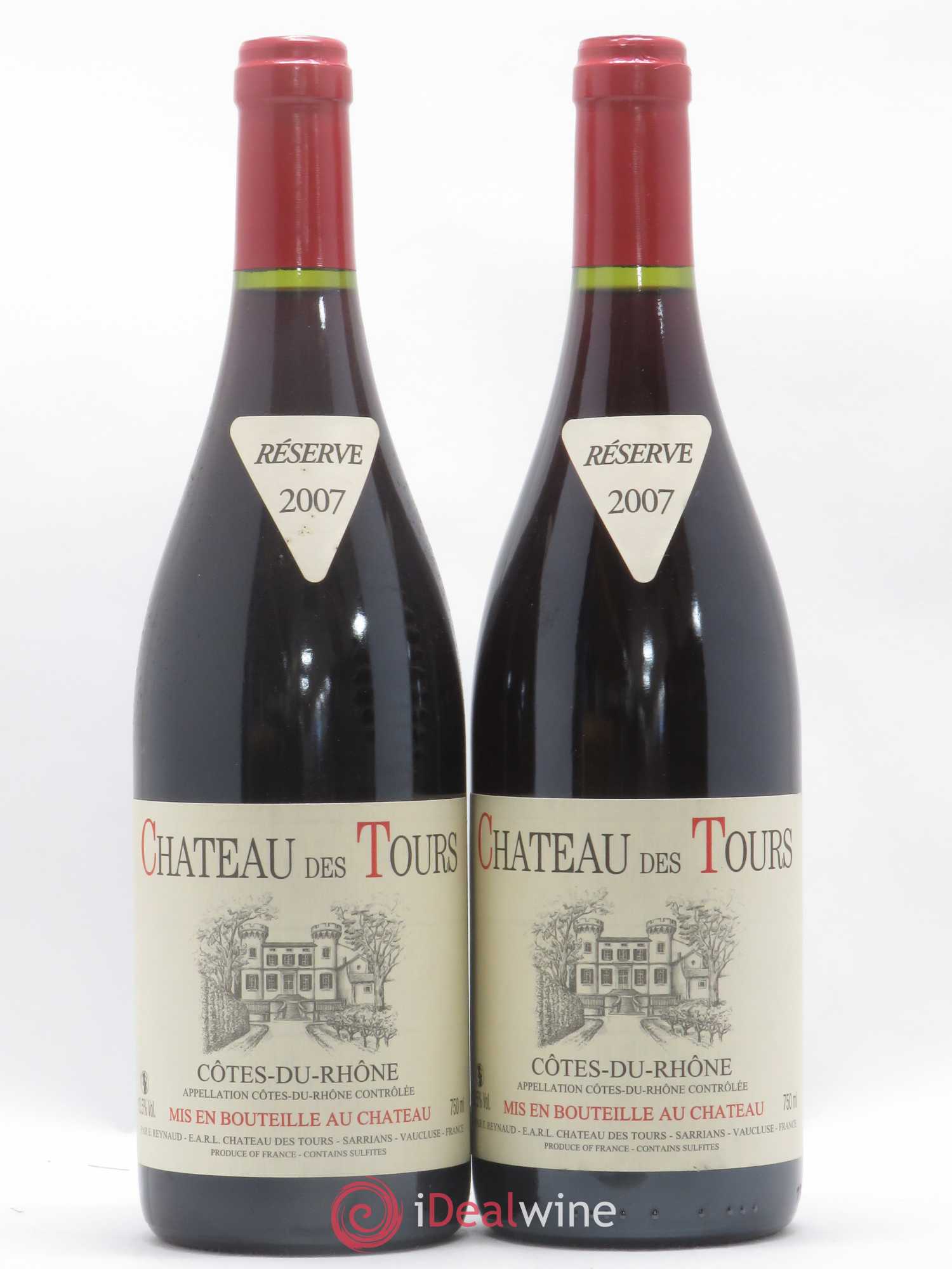 Côtes-du-Rhône Château des Tours Emmanuel Reynaud 2007 - Lot de 2 bouteilles - 0
