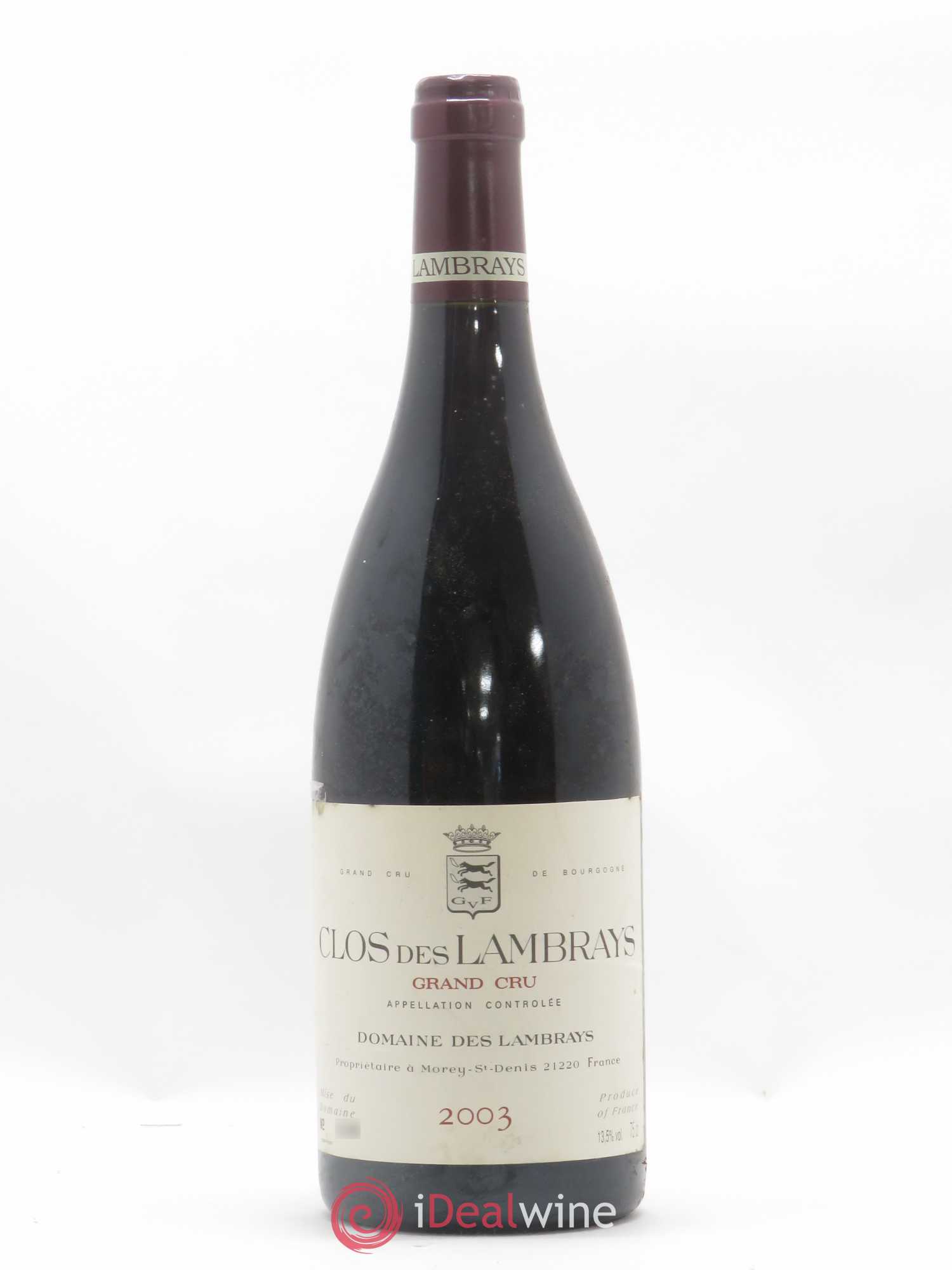 Clos des Lambrays Grand Cru Domaine des Lambrays 2003 - Lot de 1 bouteille - 0