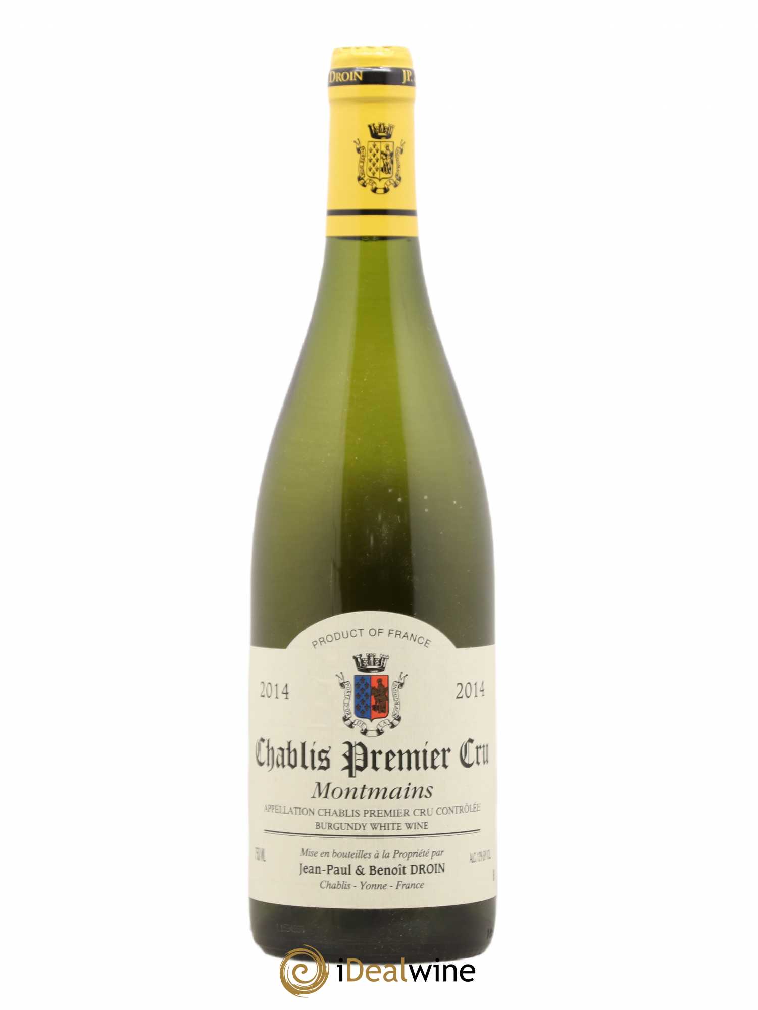 Chablis 1er Cru Montmains Jean-Paul & Benoît Droin (Domaine) 2014 - Lot de 1 bouteille - 0