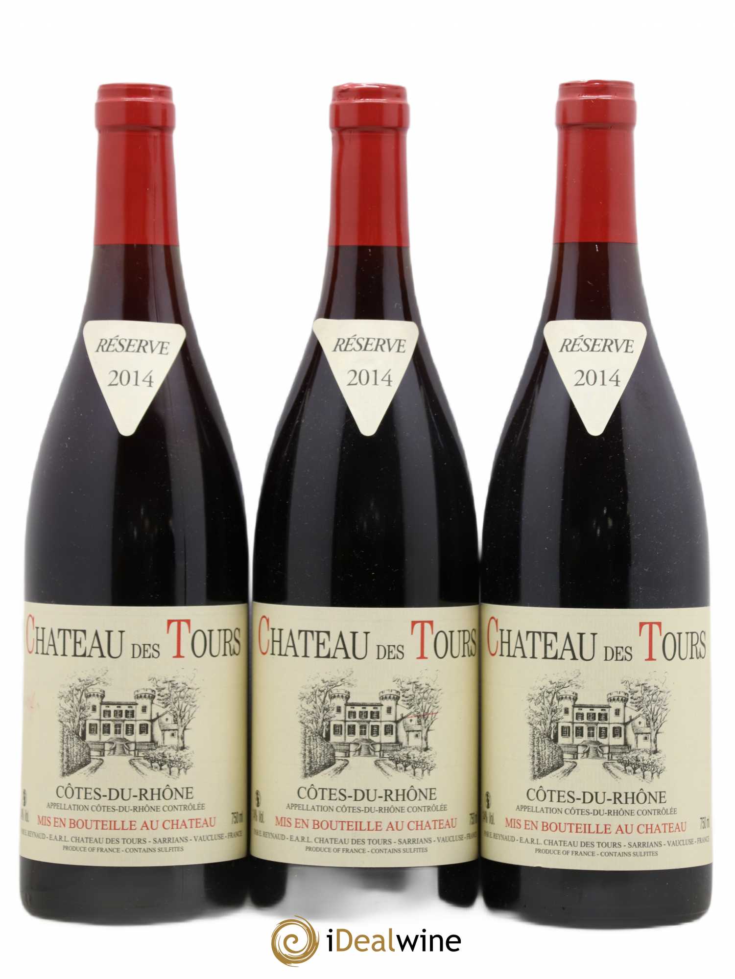 Côtes-du-Rhône Château des Tours Emmanuel Reynaud 2014 - Lot de 3 bouteilles - 0