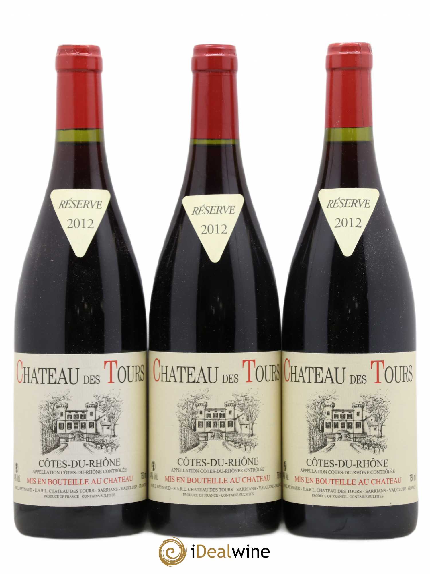 Côtes-du-Rhône Château des Tours Emmanuel Reynaud 2012 - Lot de 3 bouteilles - 0