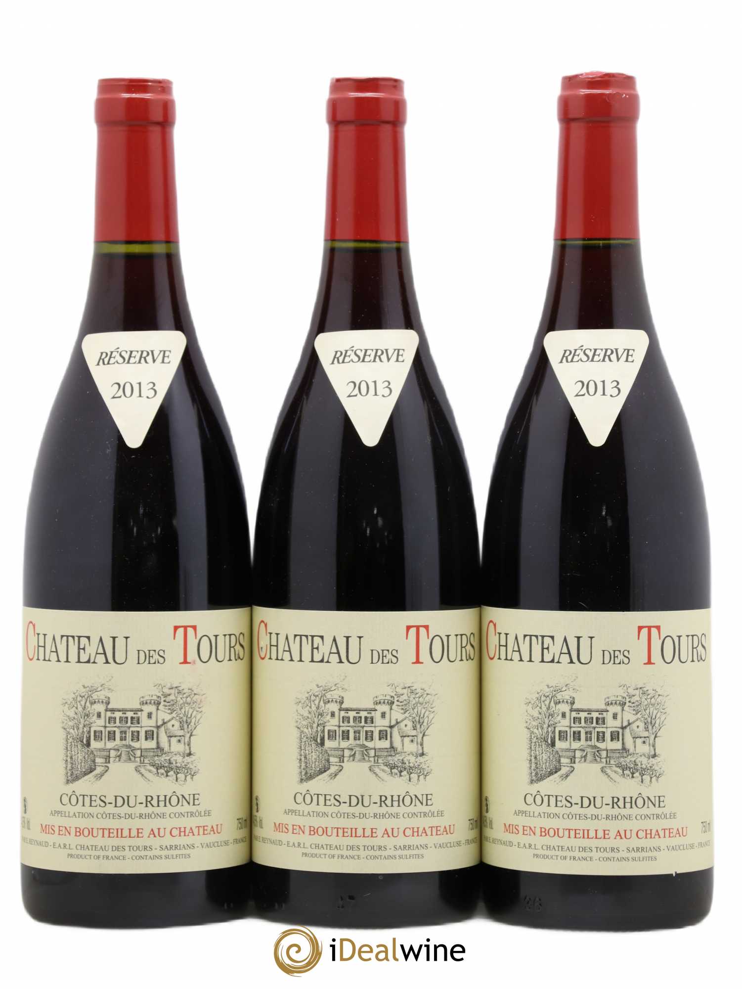 Côtes-du-Rhône Château des Tours Emmanuel Reynaud 2013 - Lot de 3 bouteilles - 0