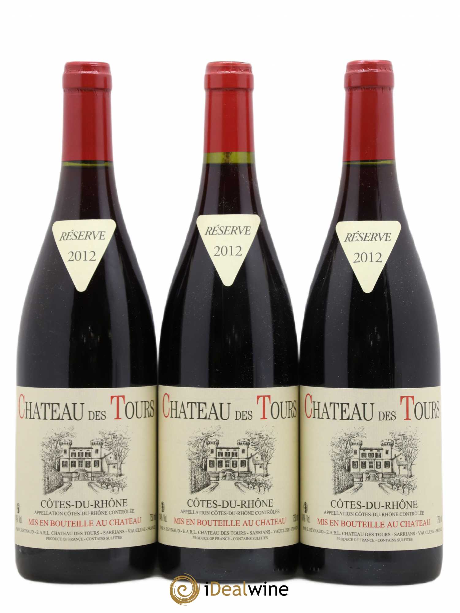 Côtes-du-Rhône Château des Tours Emmanuel Reynaud 2012 - Lot de 3 bouteilles - 0