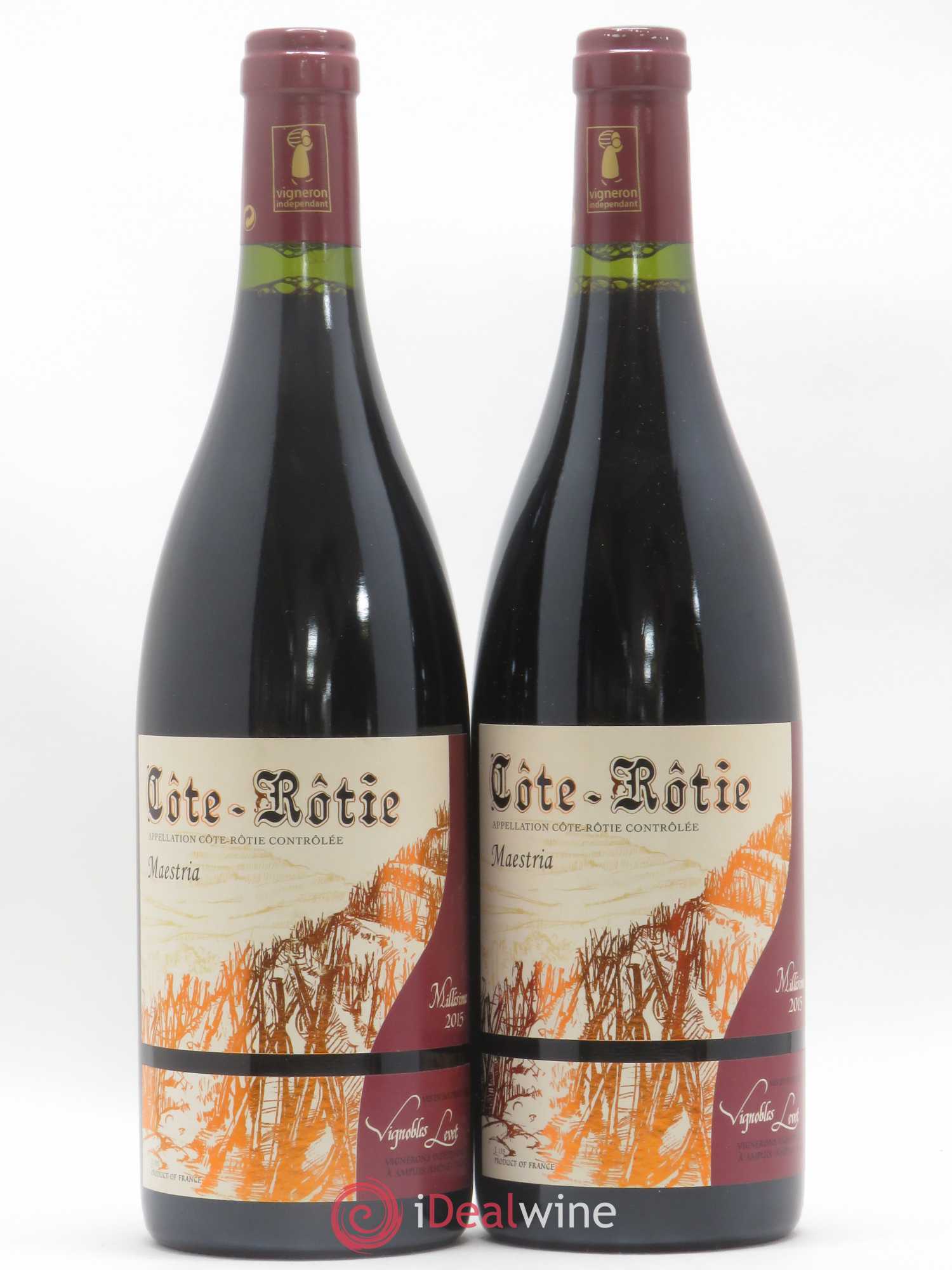 Côte-Rôtie Maestria Vignobles Levet 2015 - Lot de 2 bouteilles - 0