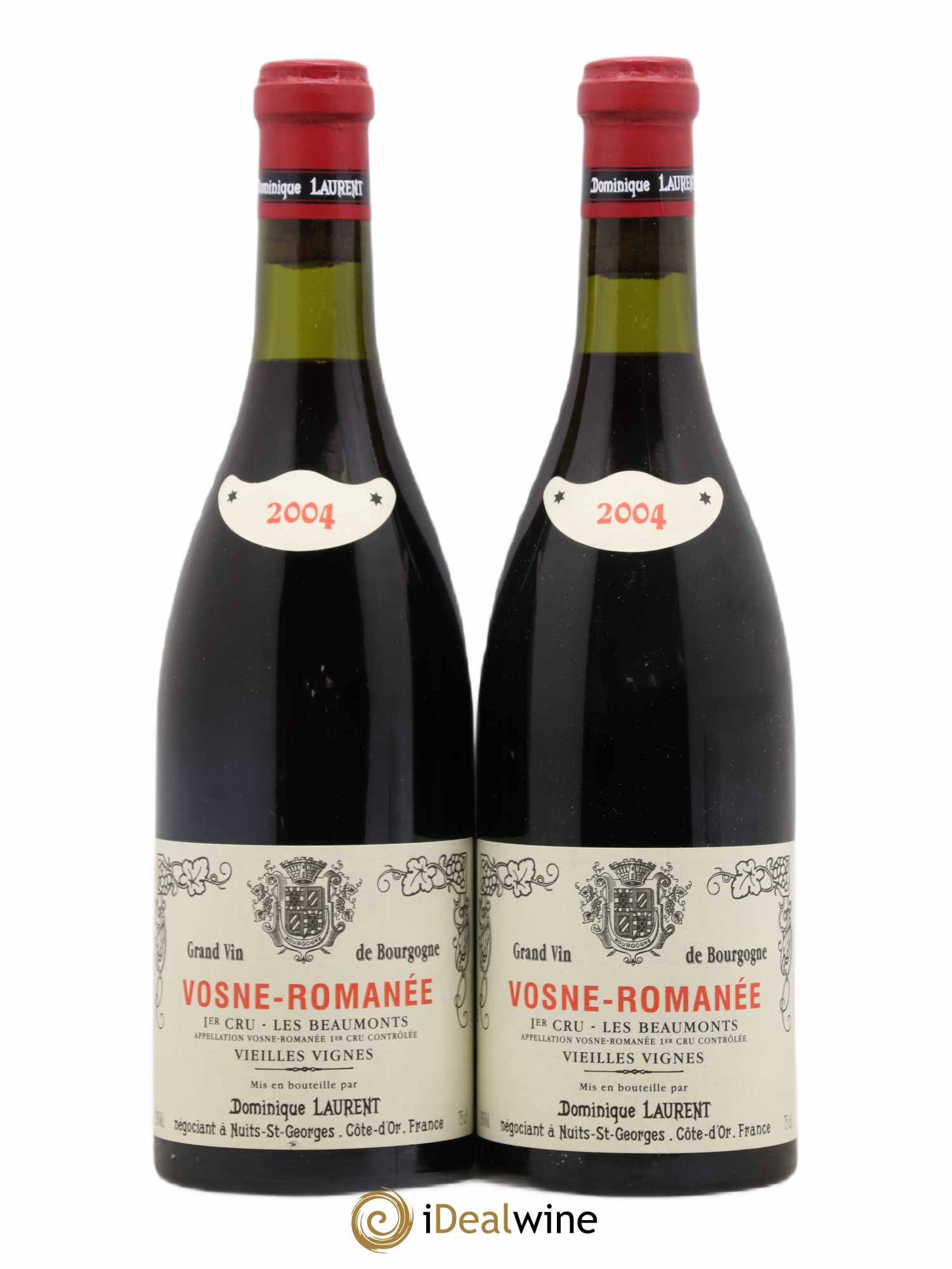 Vosne-Romanée 1er Cru Aux Beaumonts Vieilles Vignes Dominique Laurent 2004 - Lot de 2 bouteilles - 0