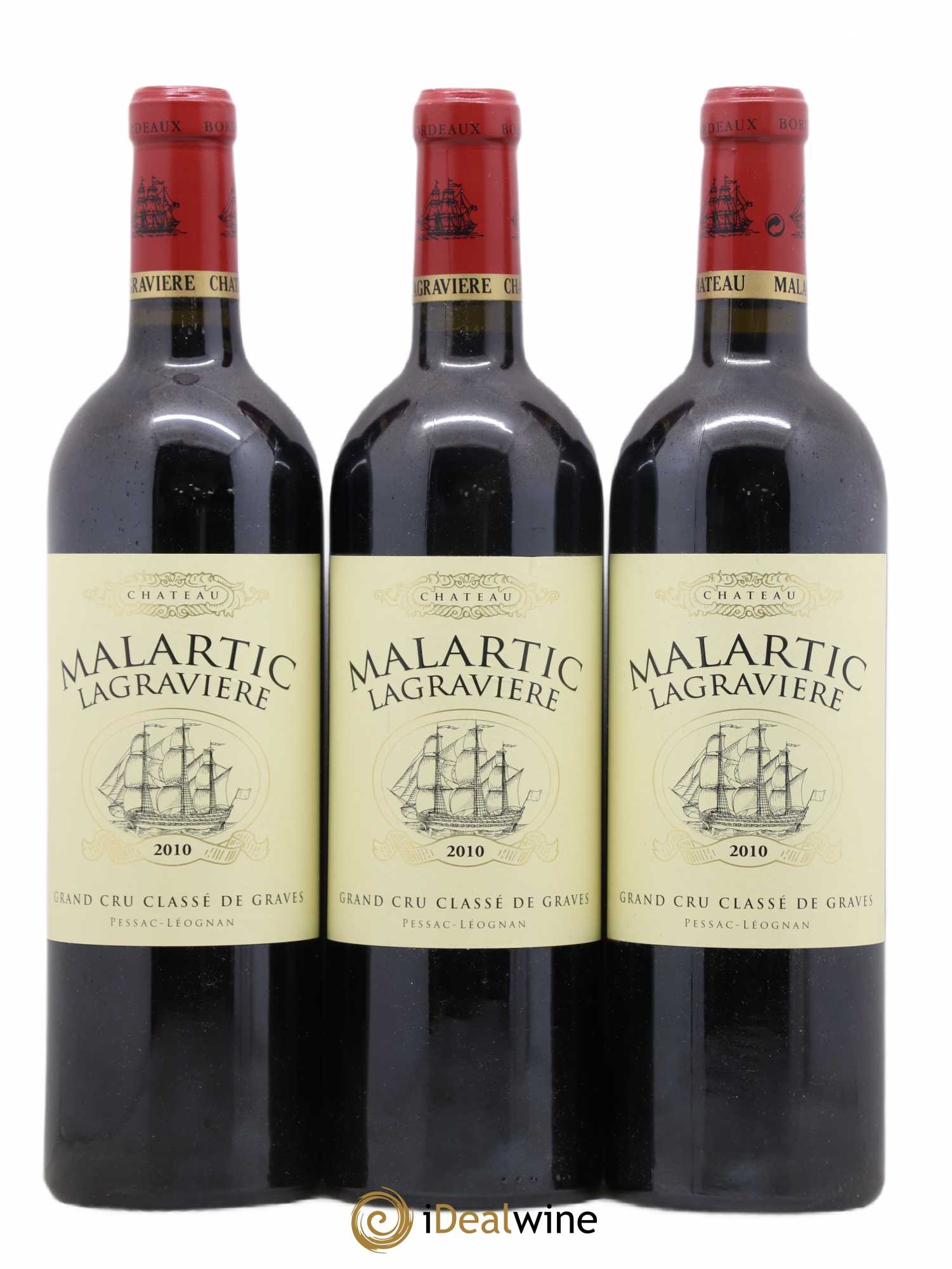 Château Malartic-Lagravière Cru Classé de Graves 2010 - Lot de 3 bouteilles - 0