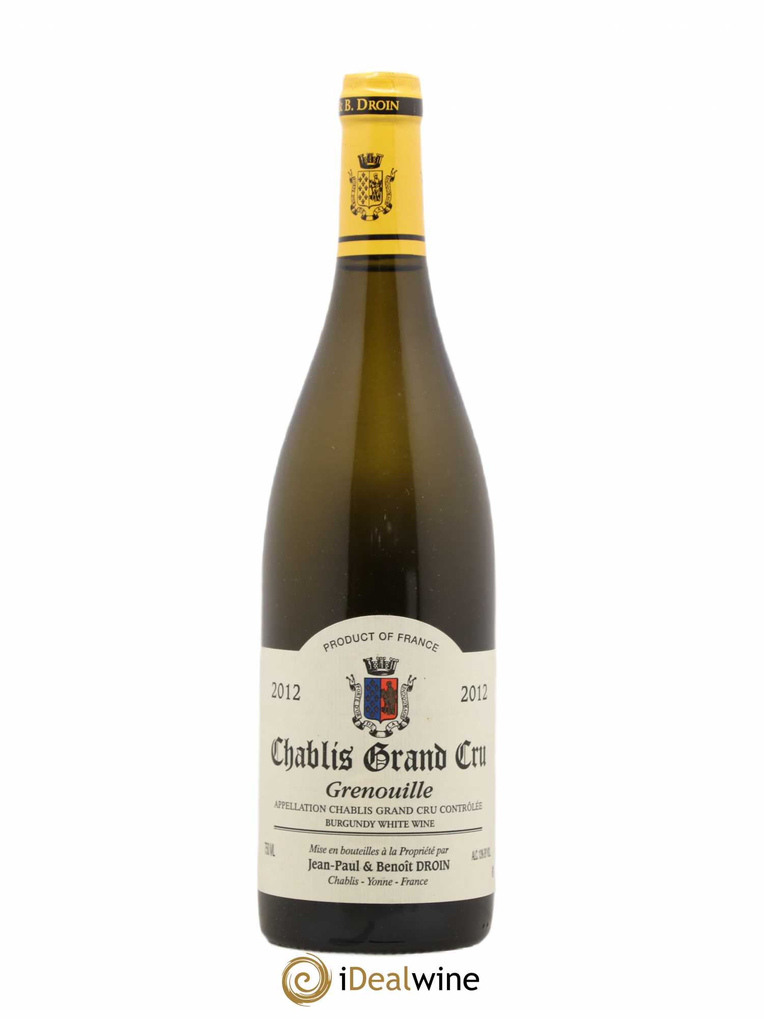 Chablis Grand Cru Grenouilles Jean-Paul & Benoît Droin (Domaine) 2012 - Lot de 1 bouteille - 0