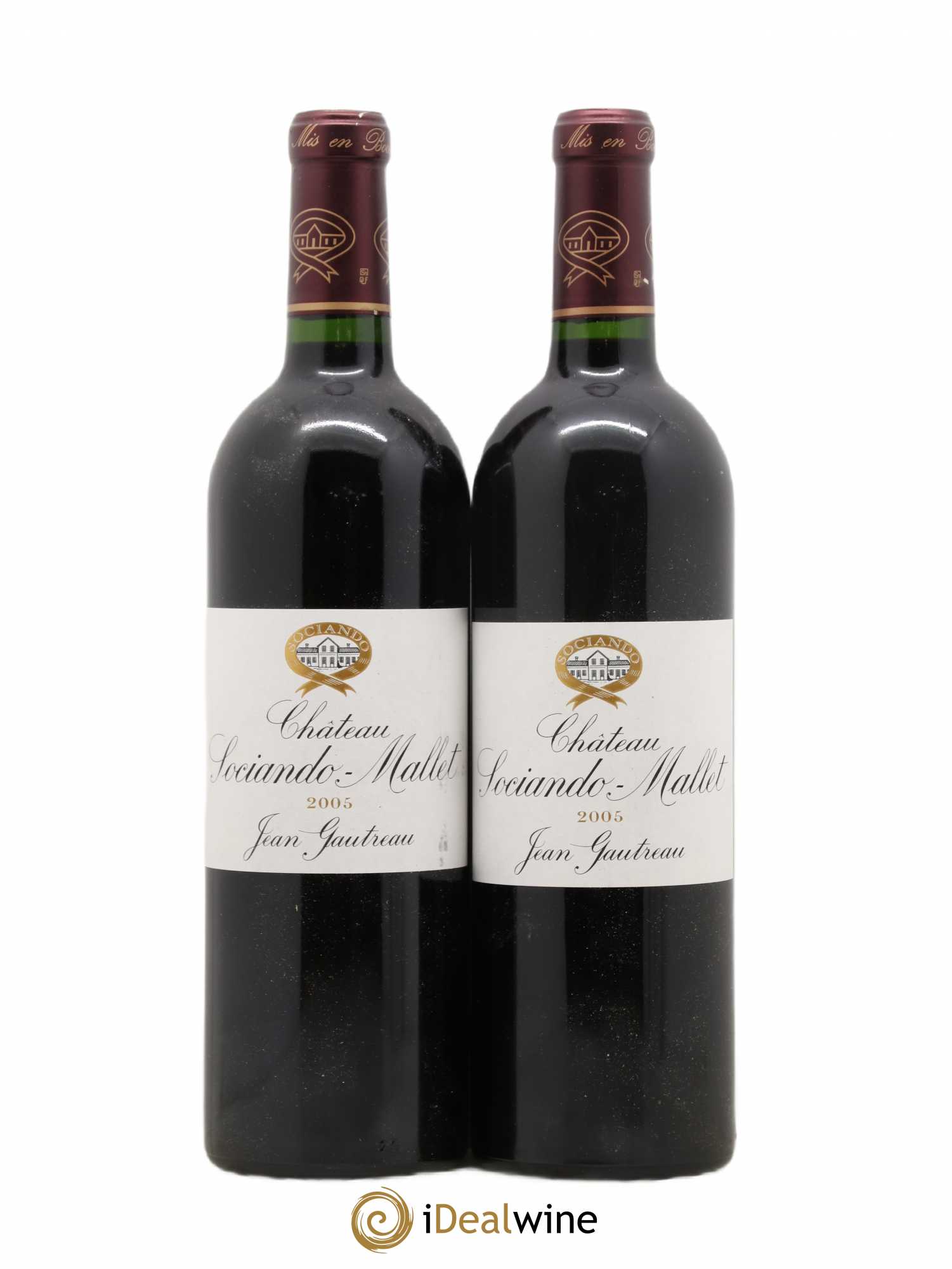 Château Sociando Mallet 2005 - Lot de 2 bouteilles - 0