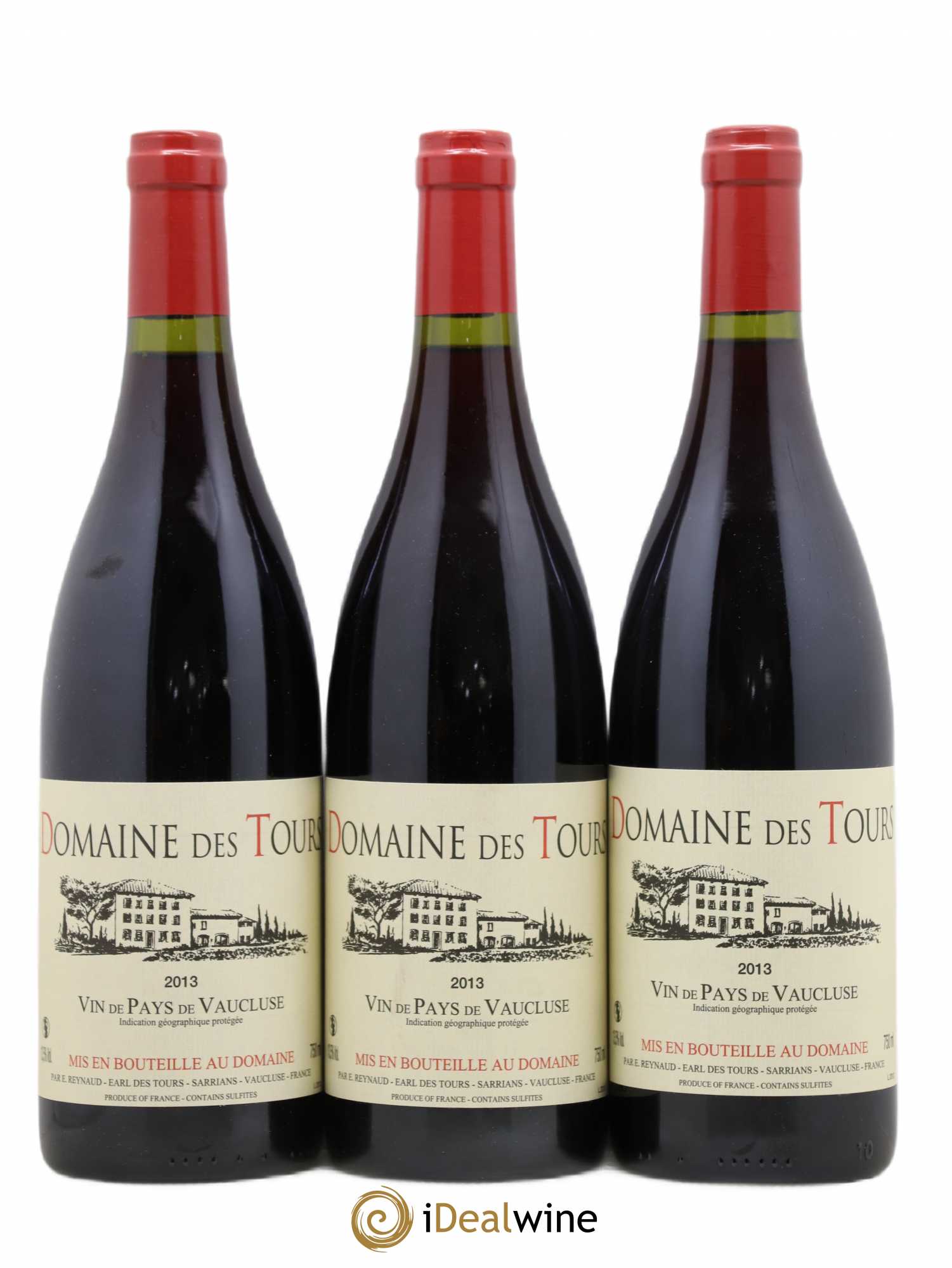 Vaucluse (Vin de Pays de Vaucluse) Domaine des Tours Emmanuel Reynaud 2013 - Lot de 3 bouteilles - 0