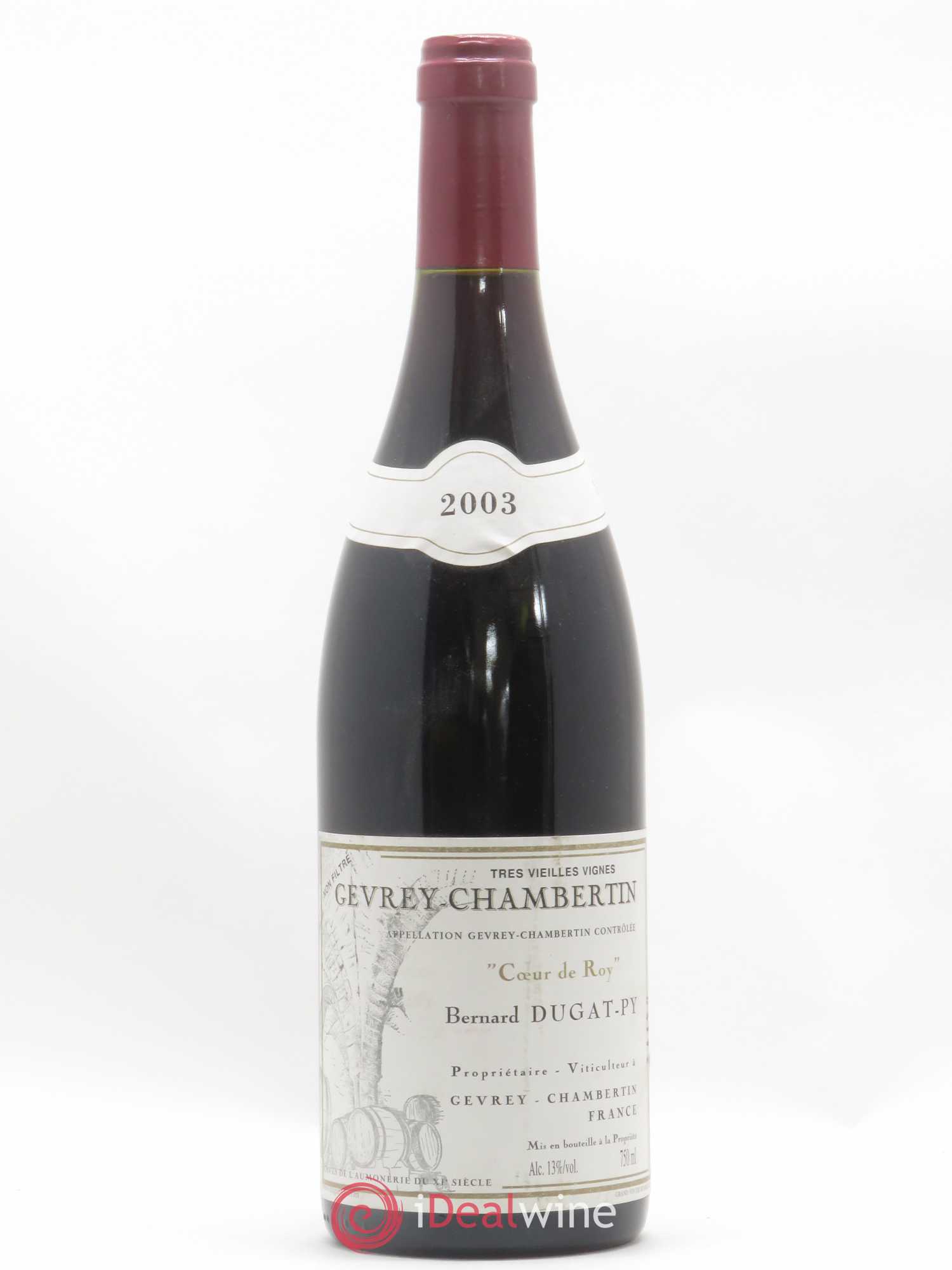 Gevrey-Chambertin Coeur de Roy Très Vieilles Vignes Dugat-Py 2003 - Lot de 1 bouteille - 0