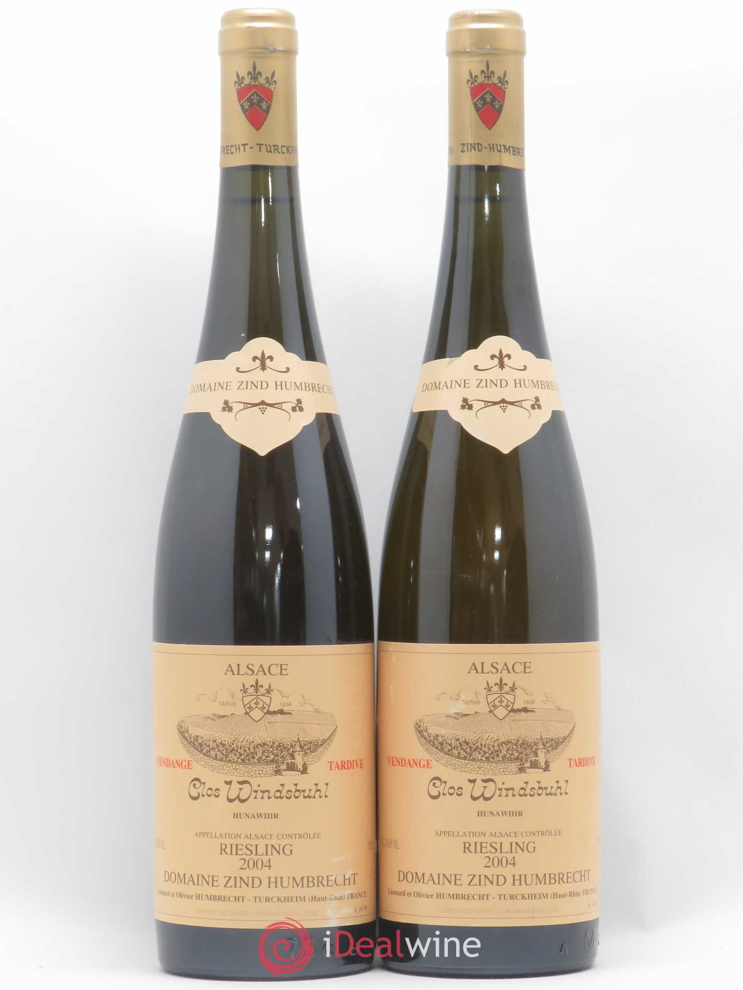 Alsace Riesling Clos Windsbuhl Zind-Humbrecht (Domaine) Vendanges Tardives 2004 - Lot de 2 bouteilles - 0