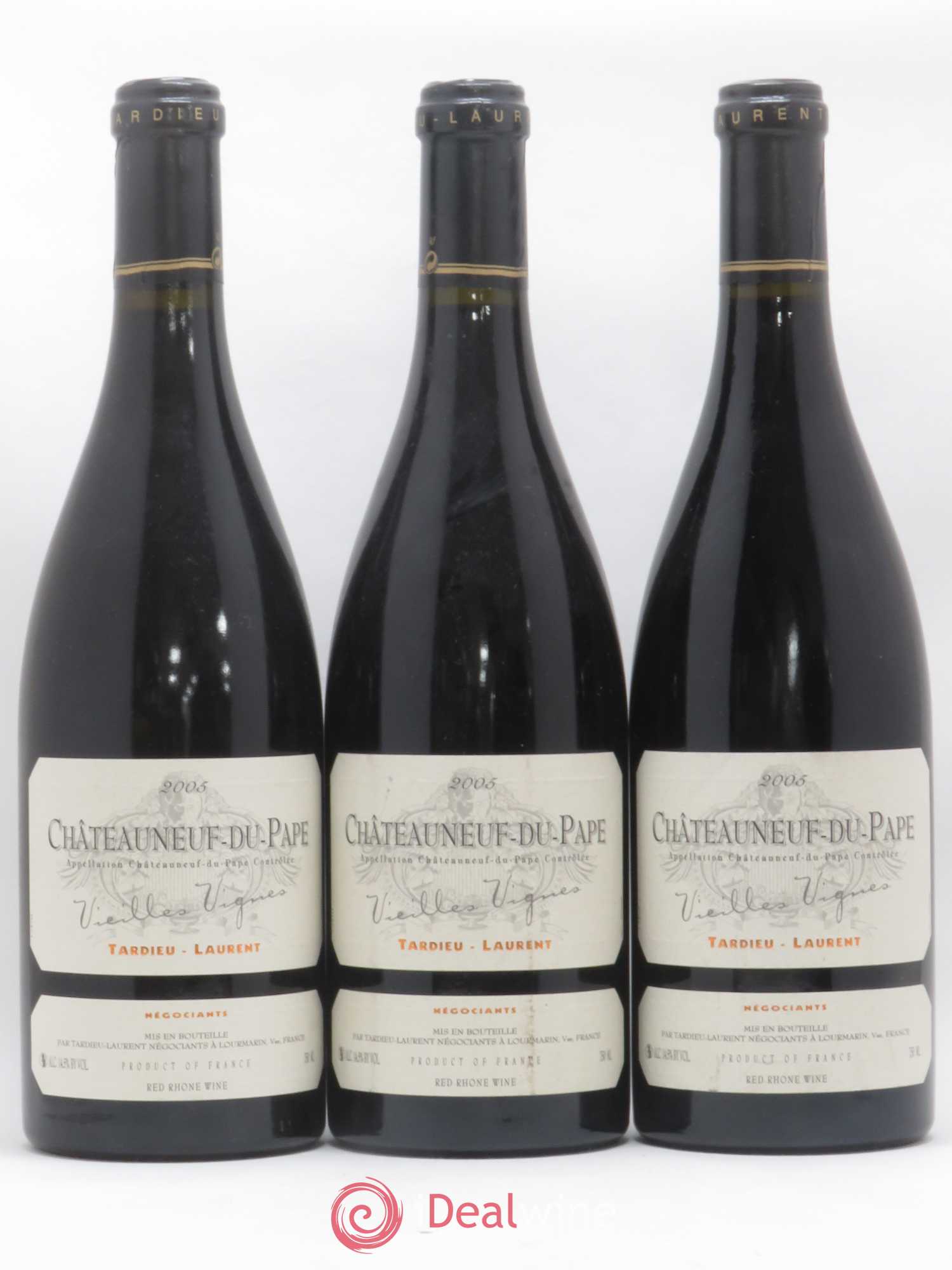 Châteauneuf-du-Pape Tardieu-Laurent Vieilles vignes Famille Tardieu 2005 - Lot de 3 bouteilles - 0
