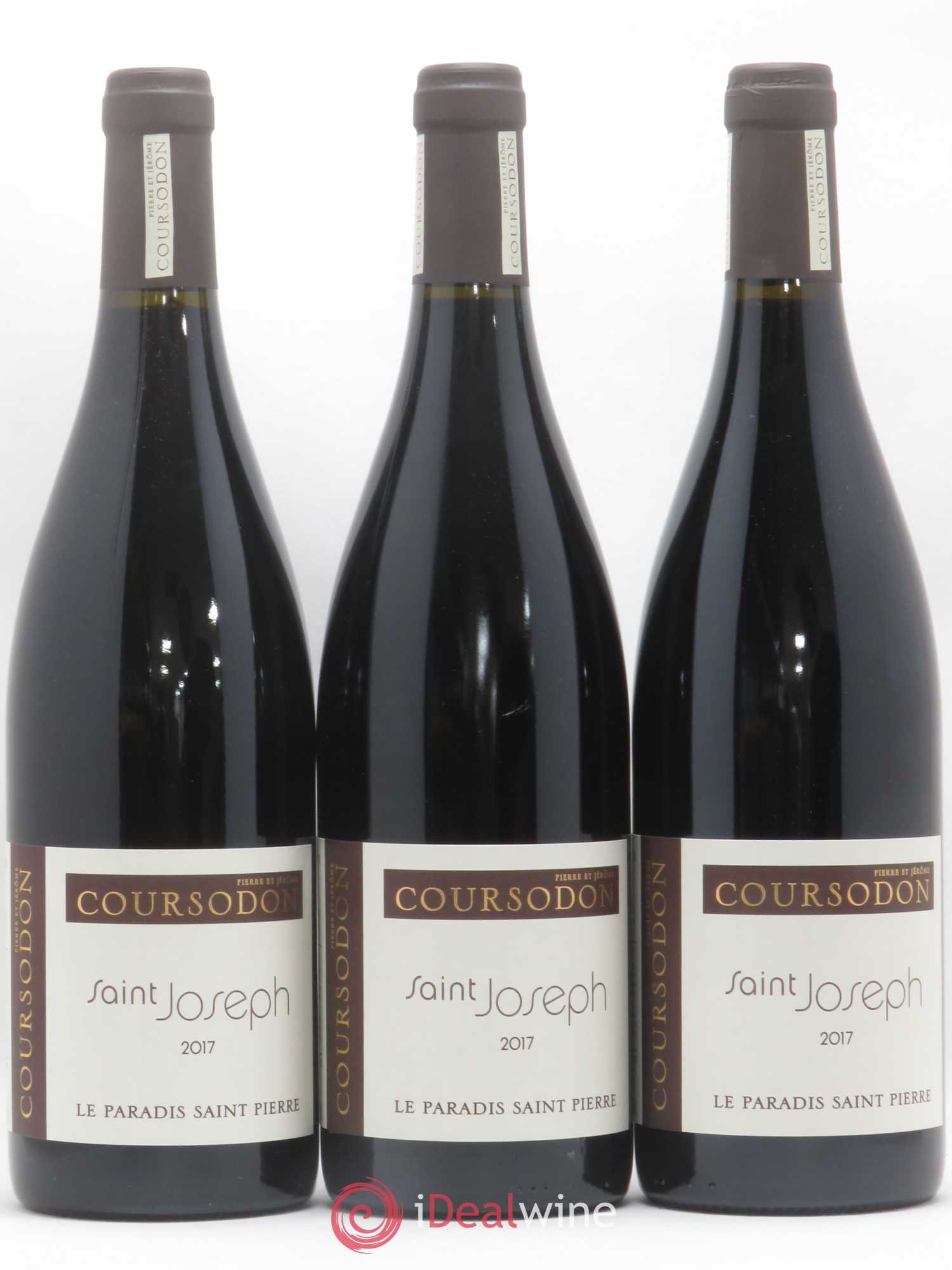 Saint-Joseph Le Paradis Saint-Pierre Pierre et Jérôme Coursodon 2017 - Lot de 3 bouteilles - 0