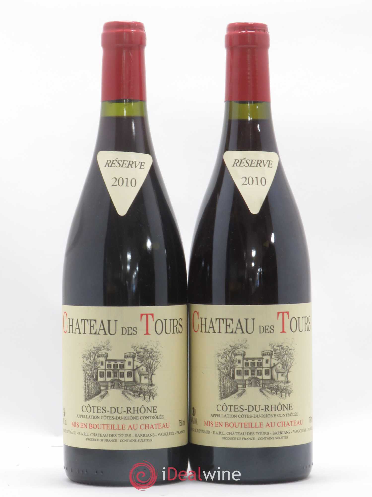Côtes-du-Rhône Château des Tours Emmanuel Reynaud 2010 - Lot de 2 bouteilles - 0