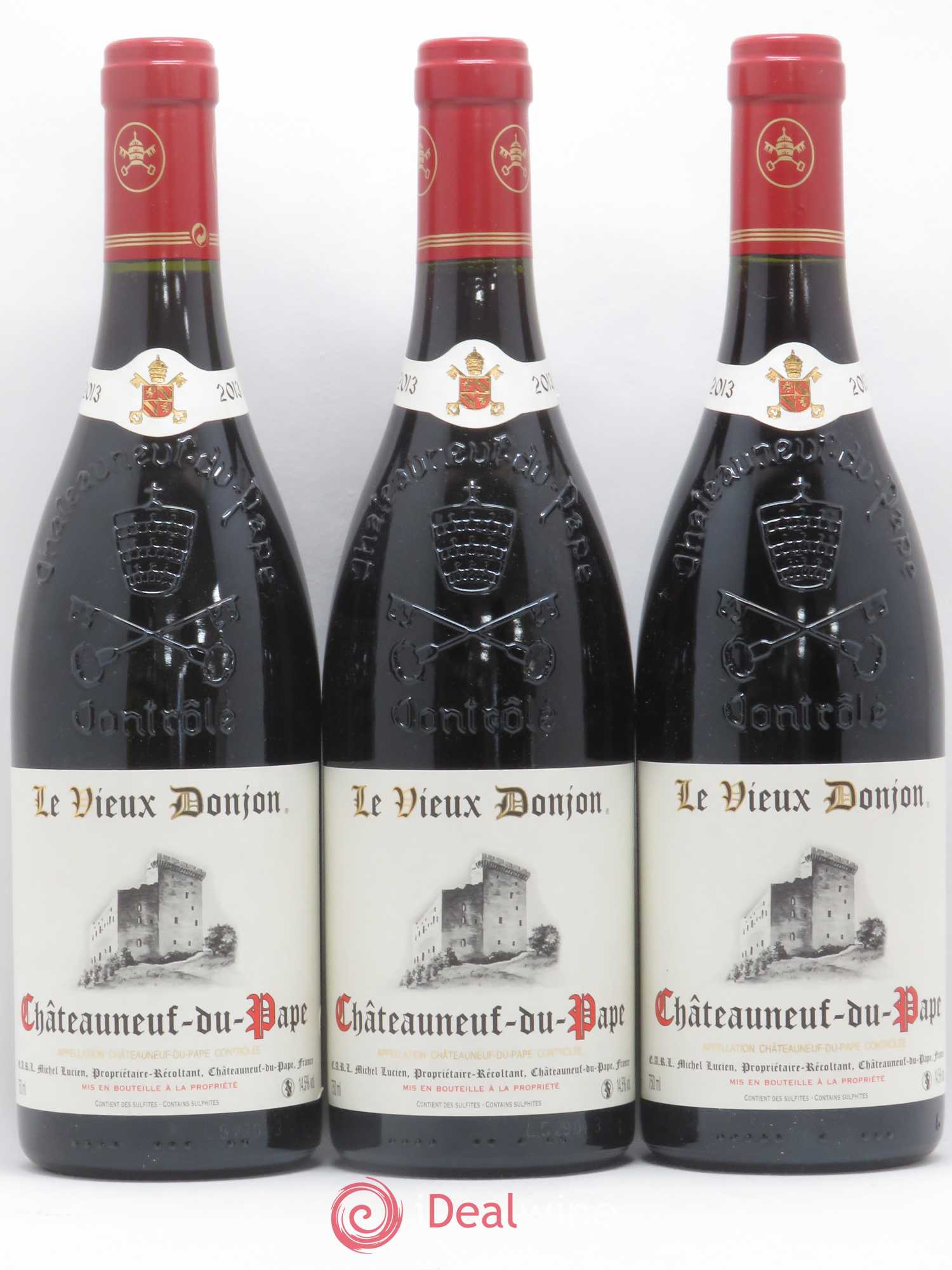Châteauneuf-du-Pape Le Vieux Donjon Michel Lucien 2013 - Lot de 3 bouteilles - 0