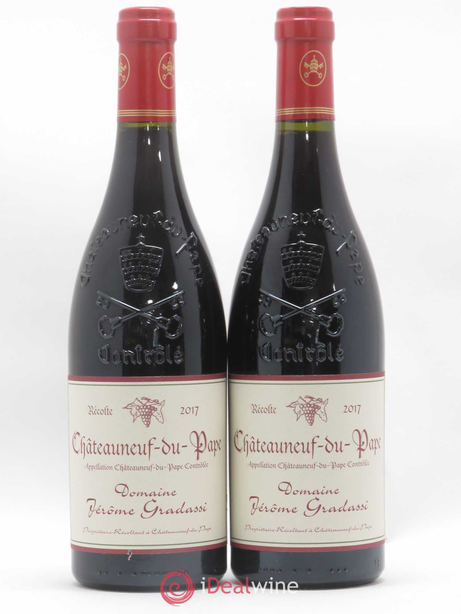 Châteauneuf-du-Pape Jérome Gradassi 2017 - Lot de 2 bouteilles - 0