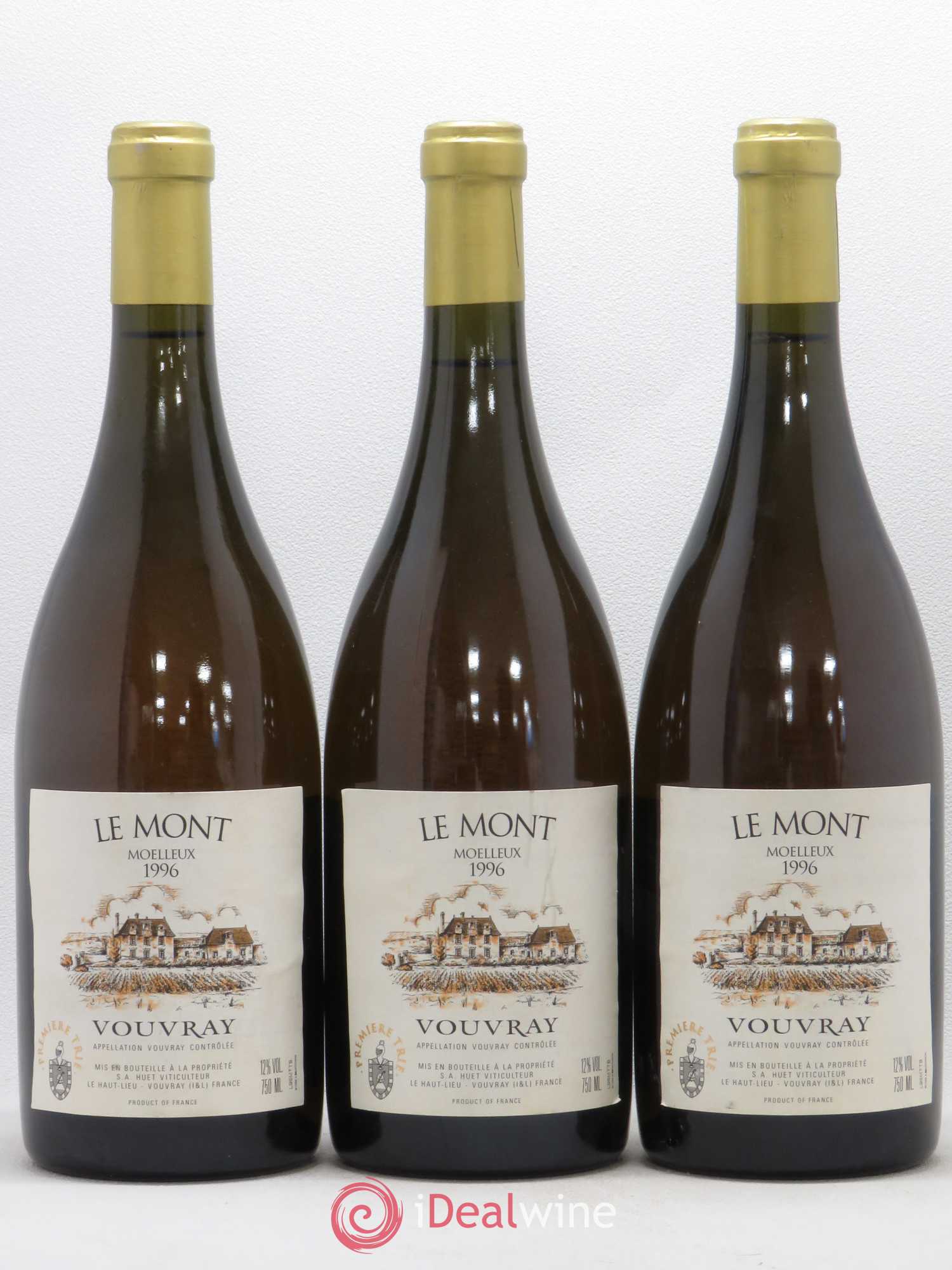 Vouvray Le Mont Moelleux 1ère Trie Domaine Huet (senza prezzo di riserva) 1996 - Lotto di 3 bottiglie - 0