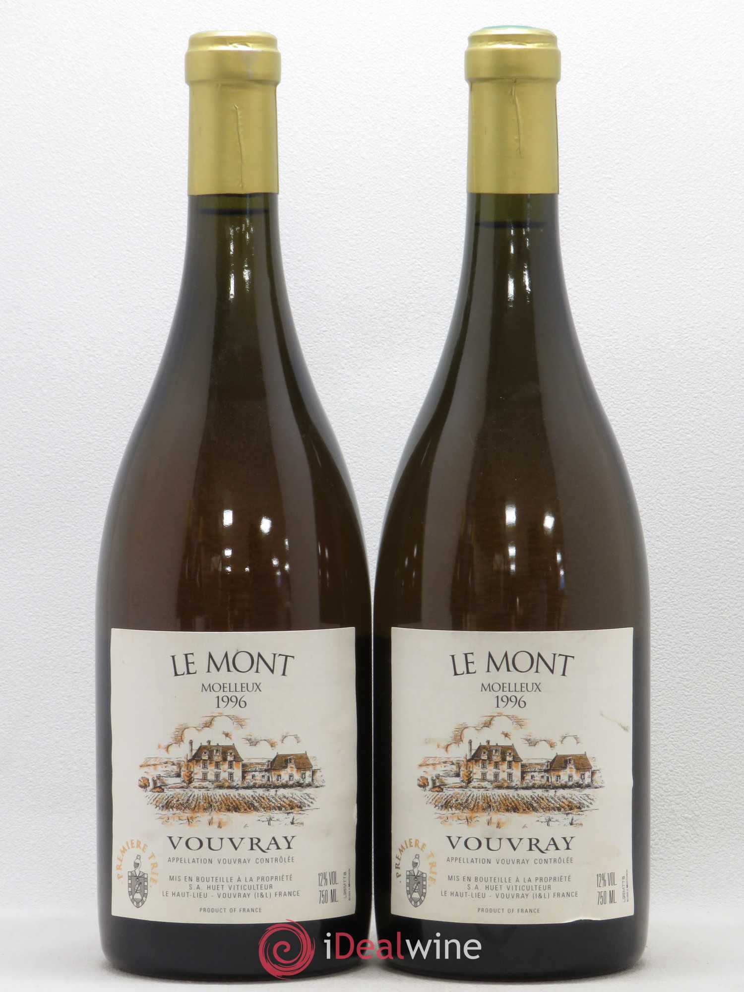 Vouvray Le Mont Moelleux 1ère Trie Domaine Huet (senza prezzo di riserva) 1996 - Lotto di 2 bottiglie - 0