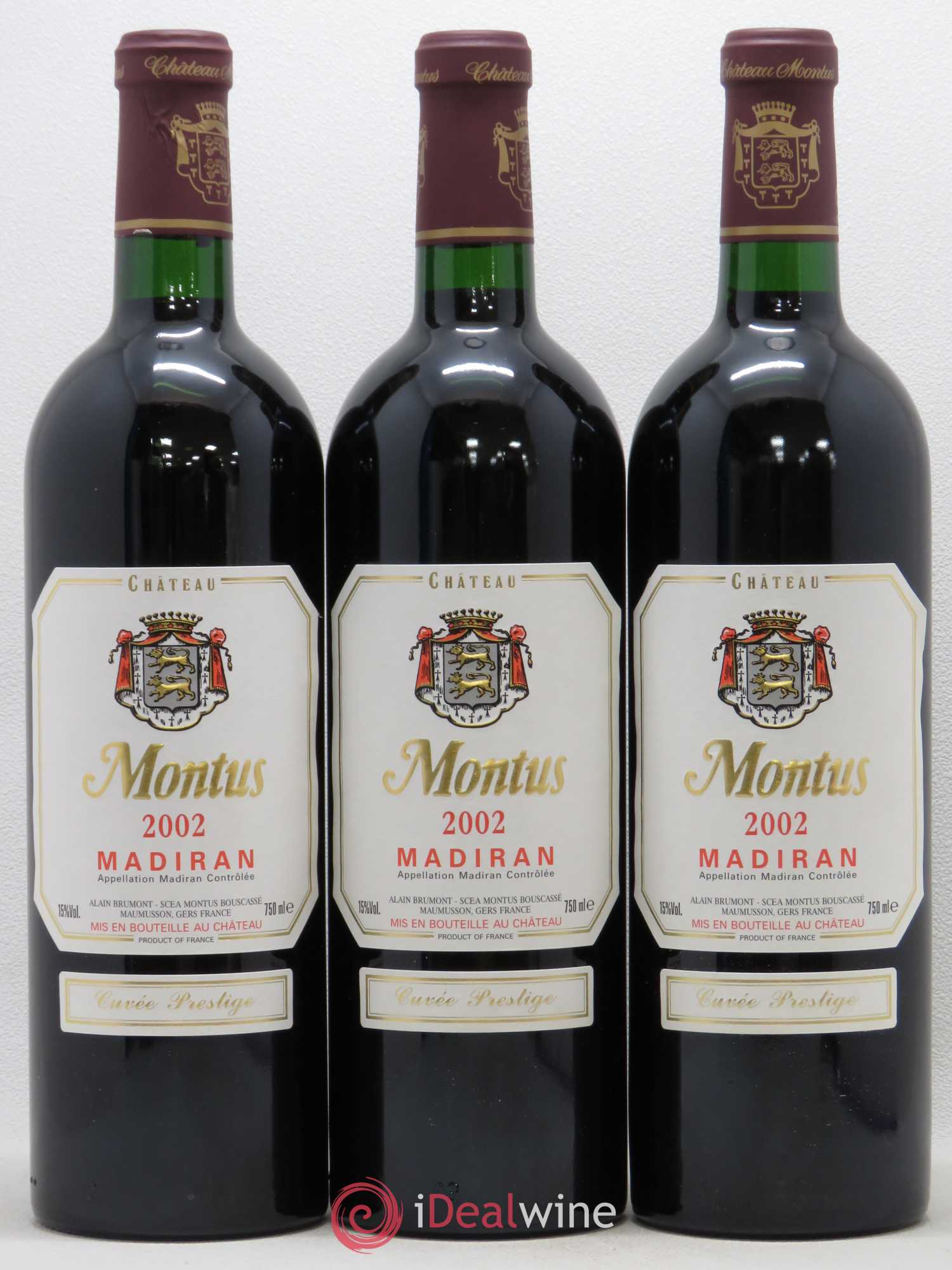 Madiran Château Montus-Prestige Alain Brumont (sans prix de réserve) 2002 - Lot de 12 bouteilles - 1