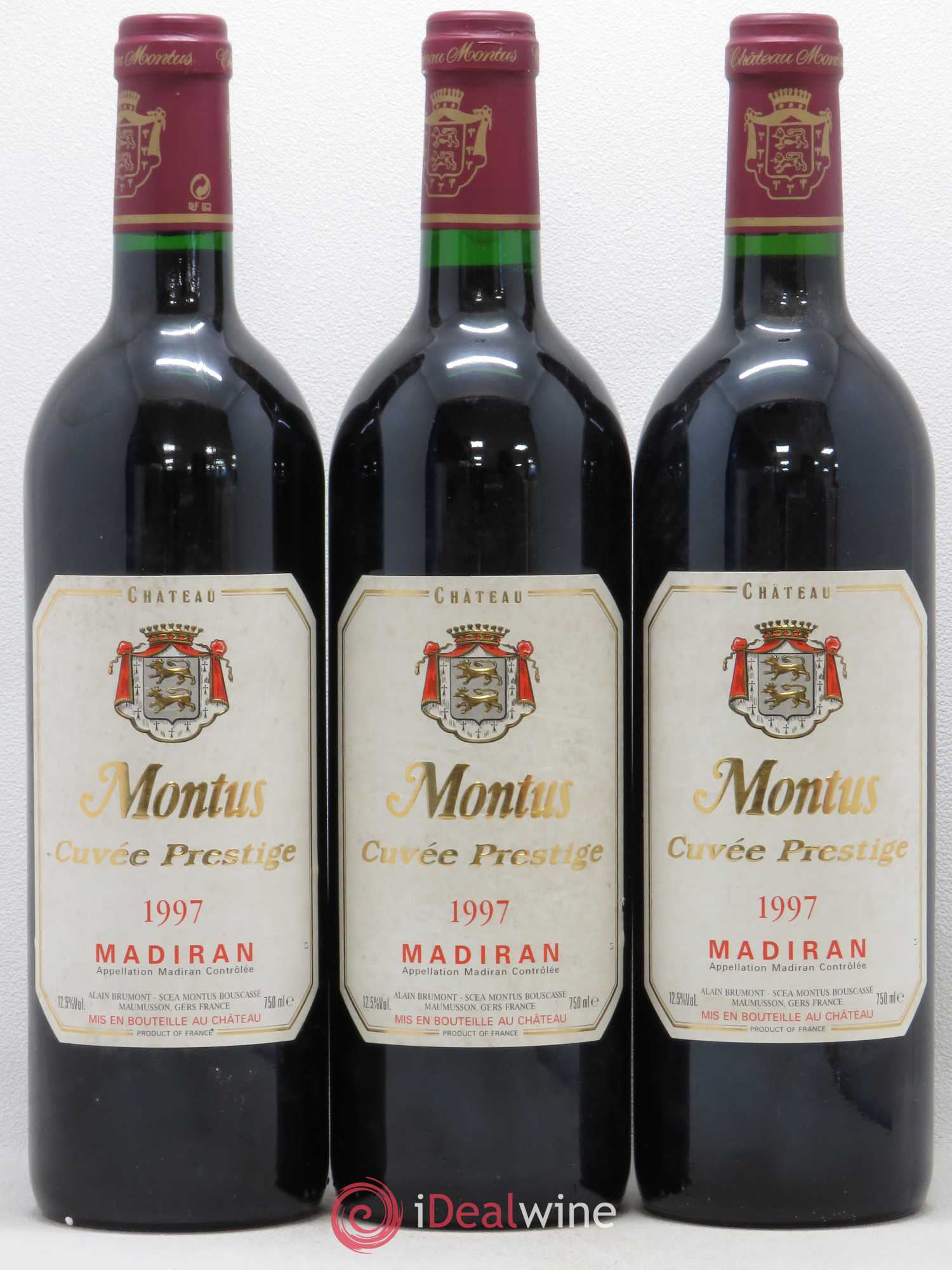 Madiran Château Montus-Prestige Alain Brumont (sans prix de réserve) 1997 - Lot de 3 bouteilles - 0