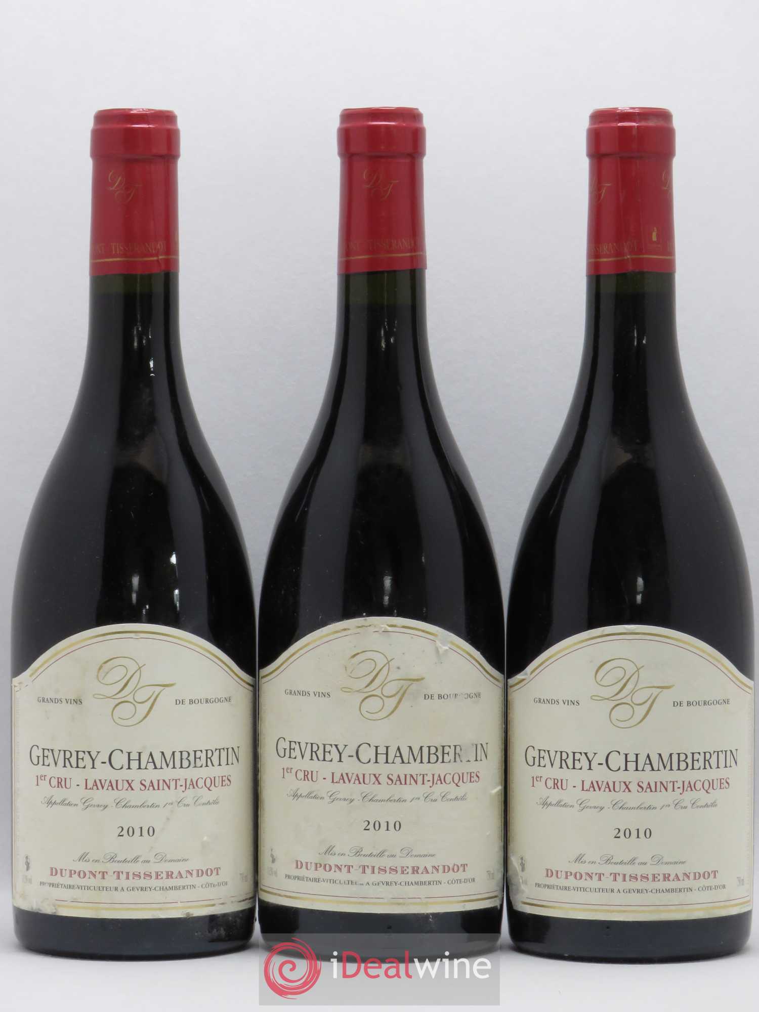 Gevrey-Chambertin 1er Cru Lavaux Saint-Jacques Dupont-Tisserandot (Domaine) 2010 - Lot de 3 bouteilles - 0