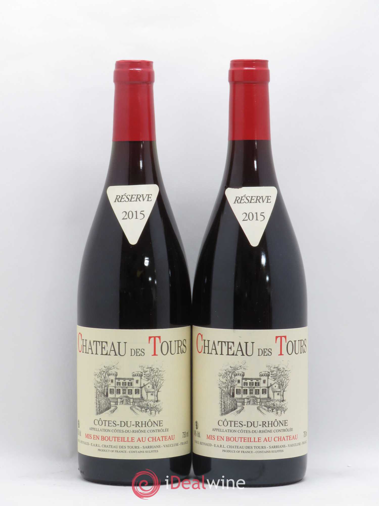 Côtes-du-Rhône Château des Tours Emmanuel Reynaud (sans prix de réserve) 2015 - Lot de 2 bouteilles - 0
