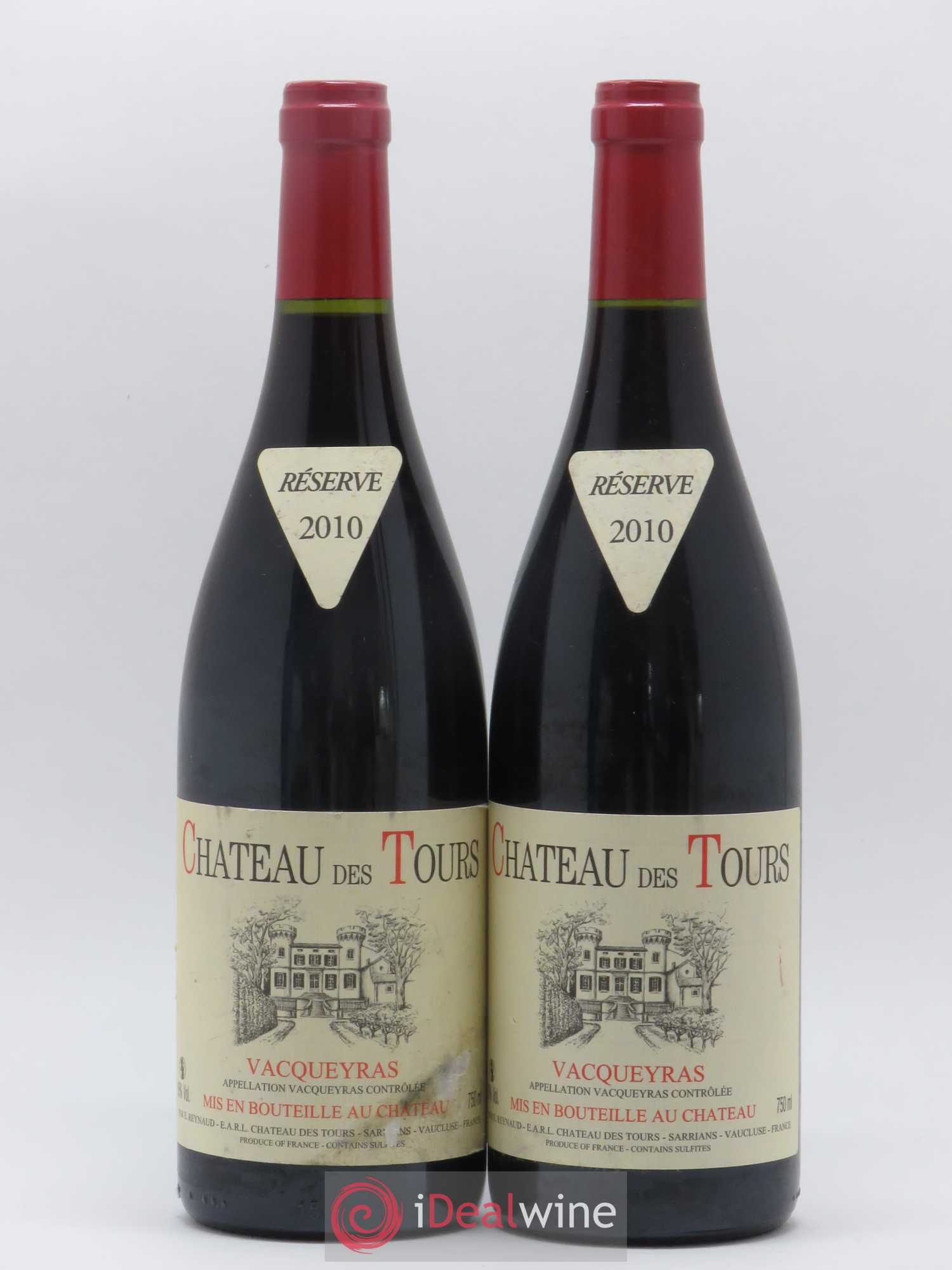 Vacqueyras Château des Tours Emmanuel Reynaud 2010 - Lot de 2 bouteilles - 0