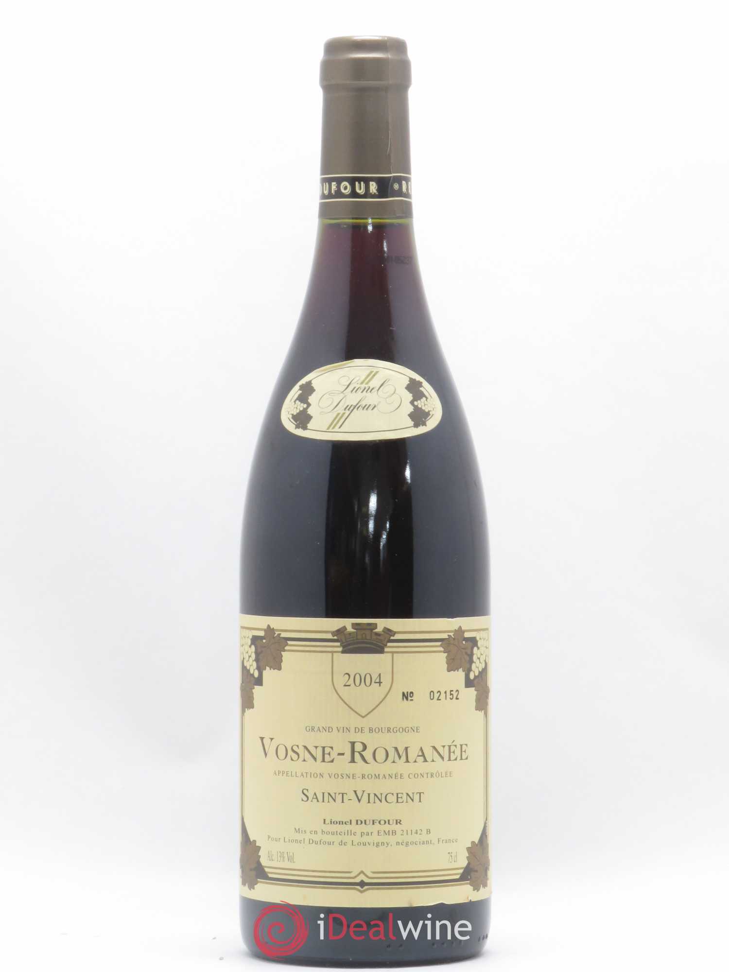 Vosne-Romanée Saint Vincent Lionel Dufour 2004 - Posten von 1 Flasche - 0