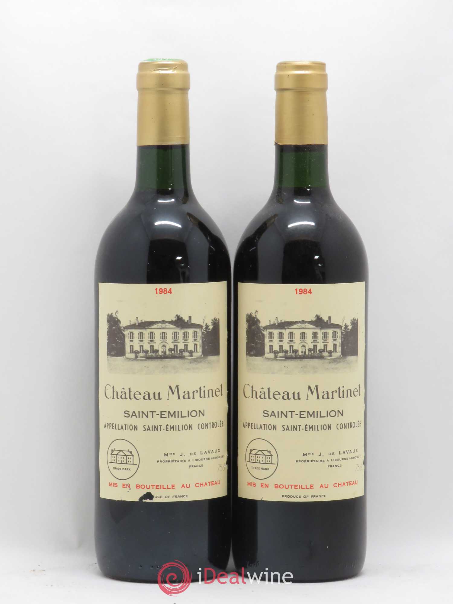 Château Martinet 1984 - Lot de 2 bouteilles - 0