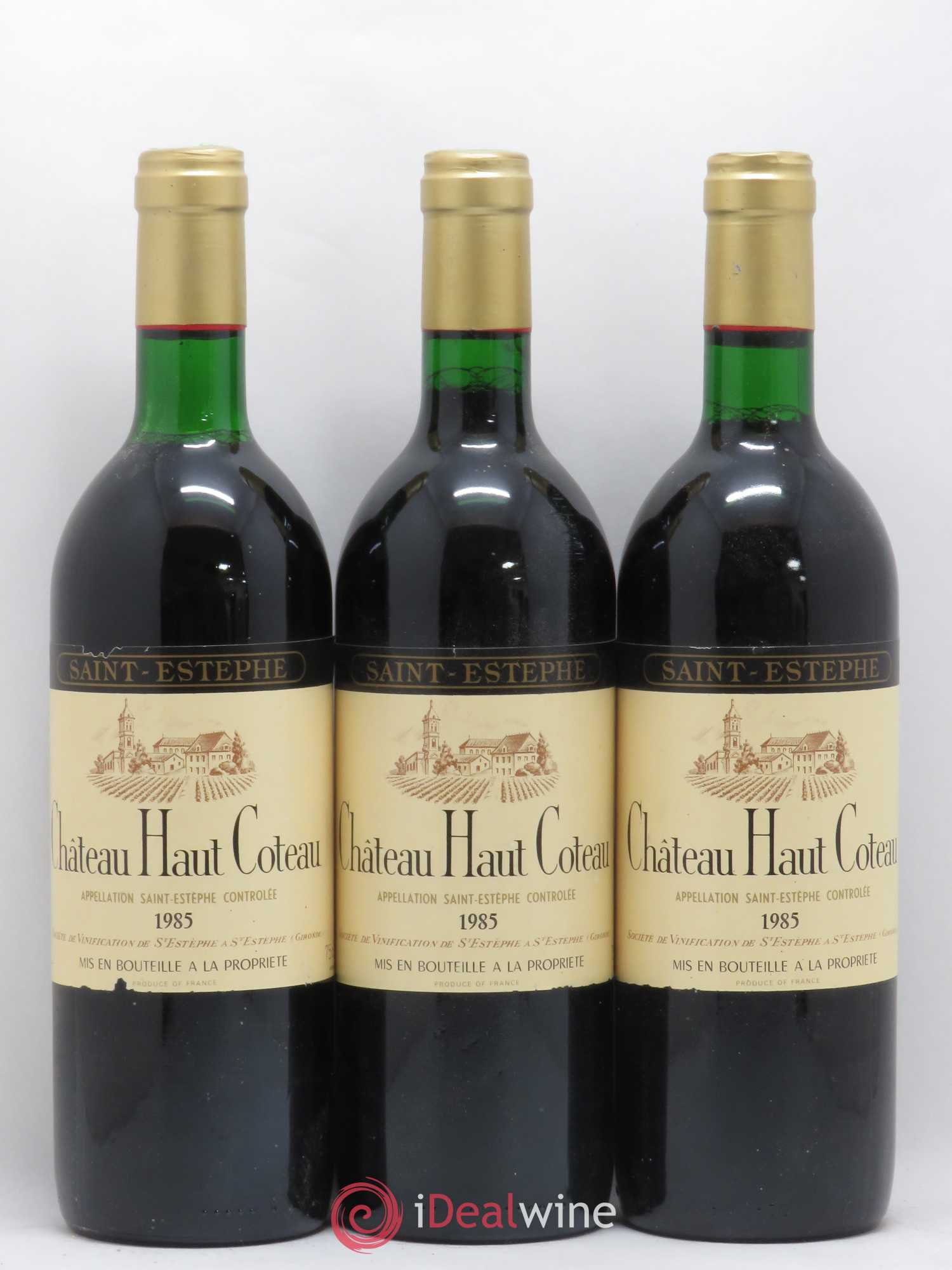 Château Haut Coteau Cru Bourgeois 1985 - Lot de 3 bouteilles - 0