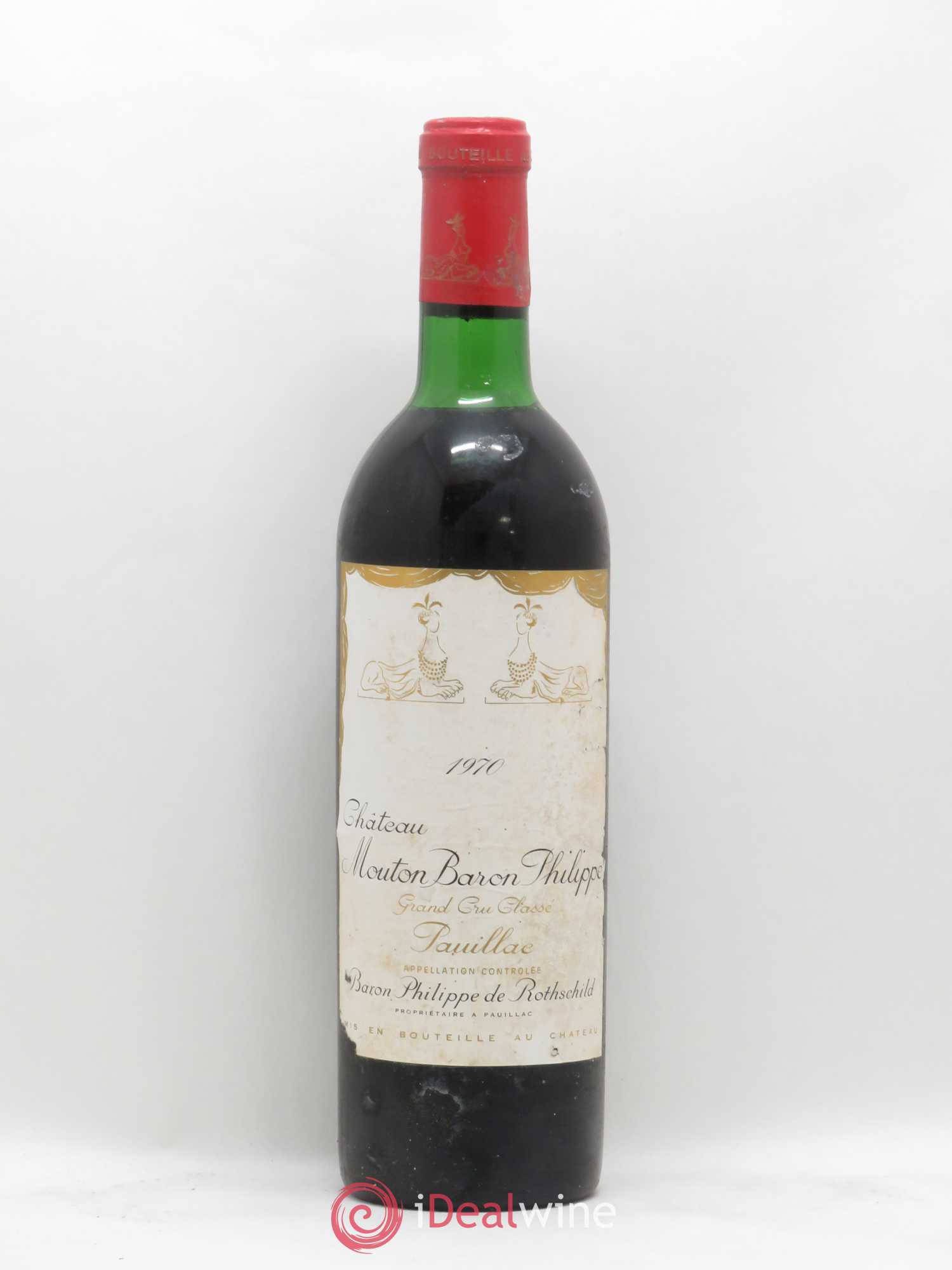 Château d' Armailhac - Mouton Baron(ne) Philippe 5ème Grand Cru Classé 1970 - Lot de 1 bouteille - 0