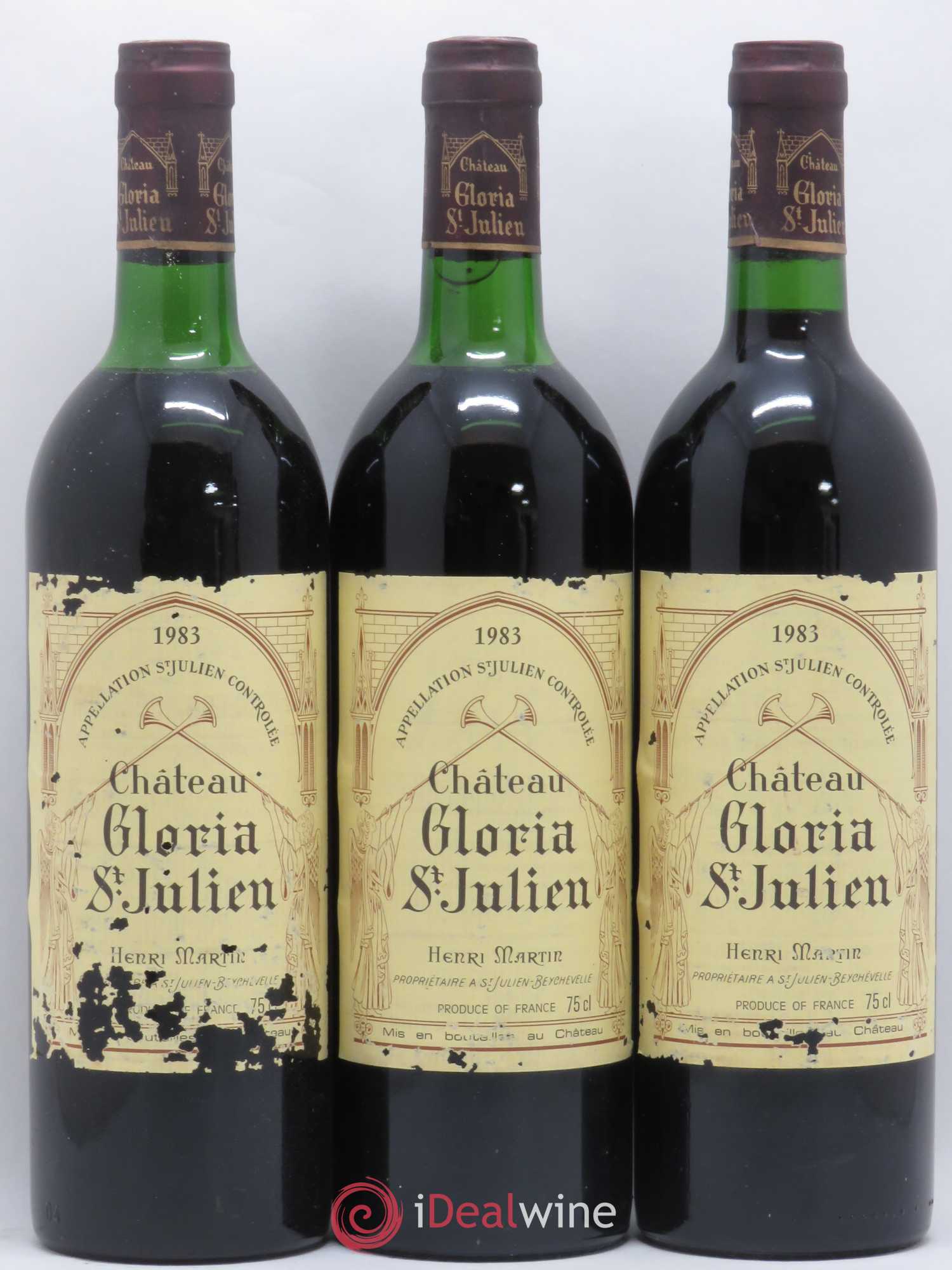 Château Gloria 1983 - Lot de 3 bouteilles - 0