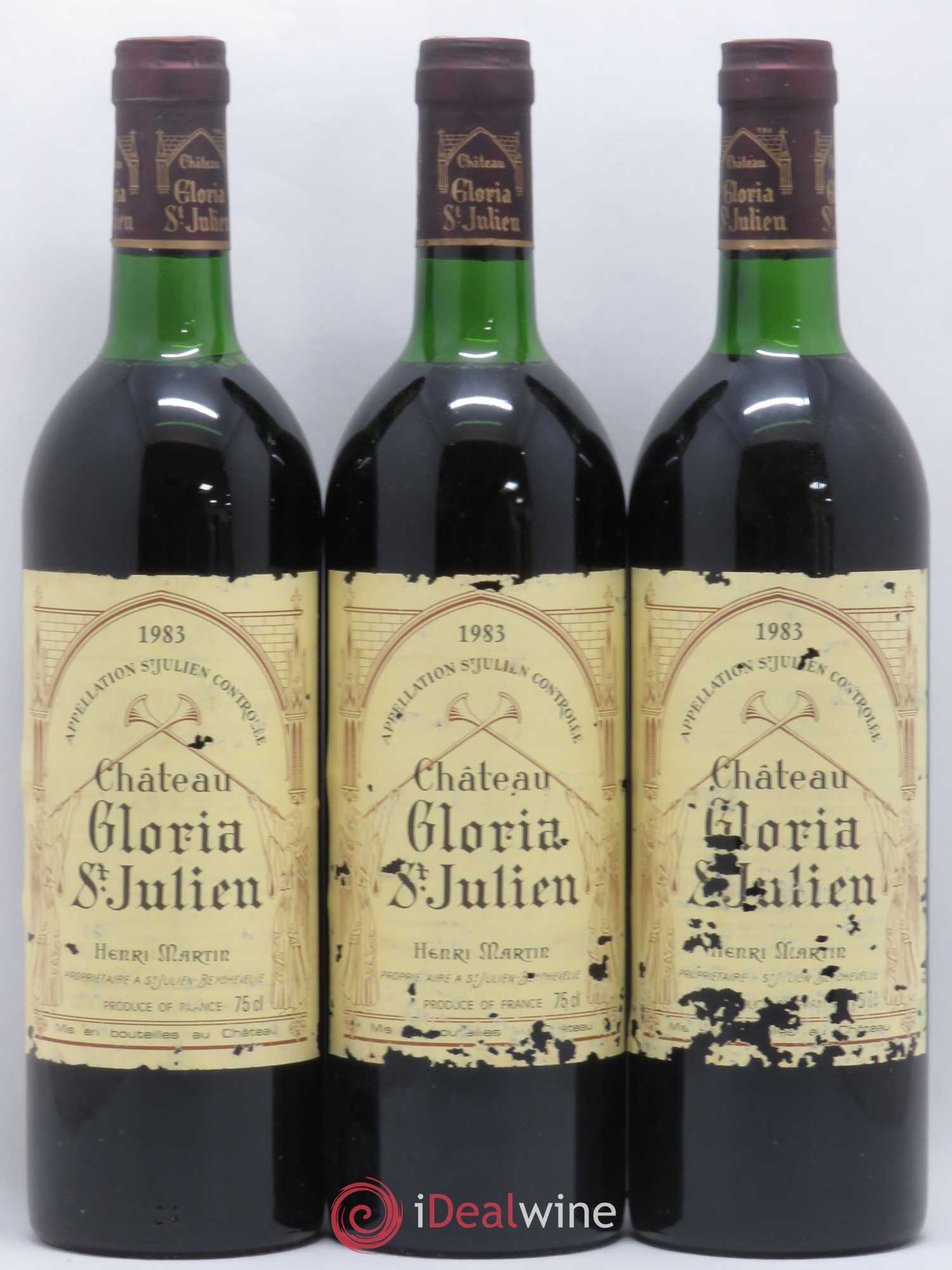 Château Gloria 1983 - Lot de 3 bouteilles - 0