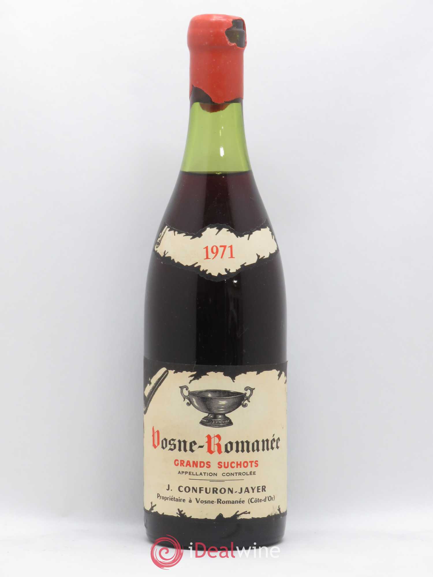 Vosne-Romanée 1er Cru Grands Suchots J. Confuron Jayer 1971 - Posten von 1 Flasche - 0