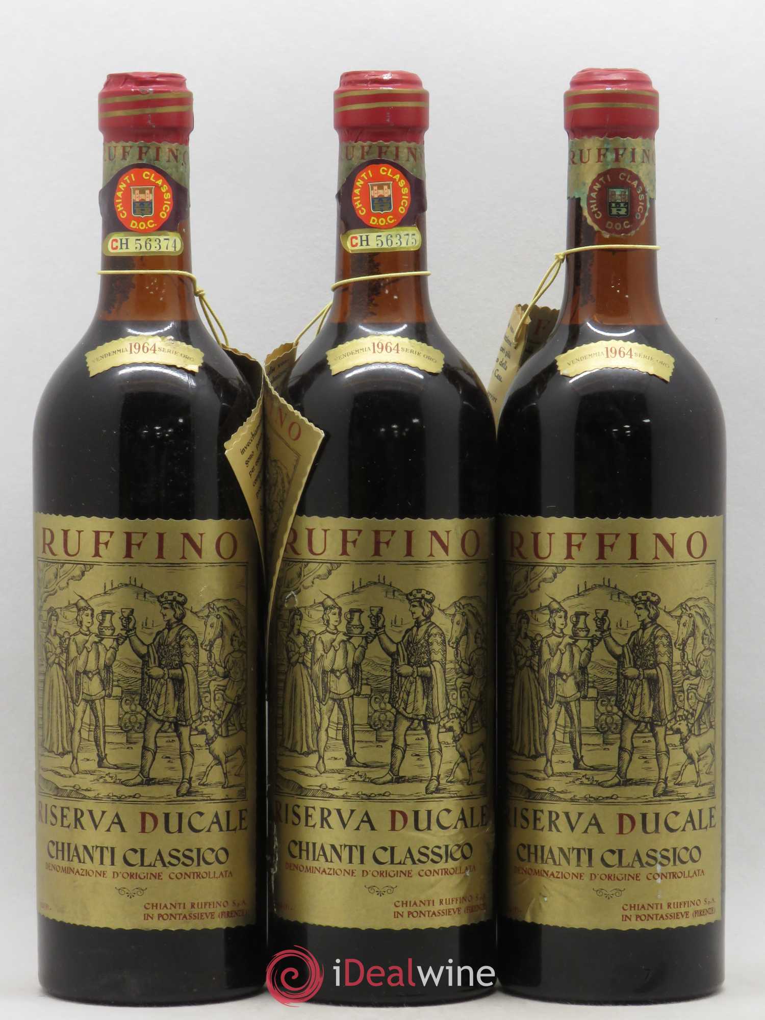 Chianti Classico DOCG Riserva Ducale Ruffino 1964 - Lotto di 3 bottiglie - 0