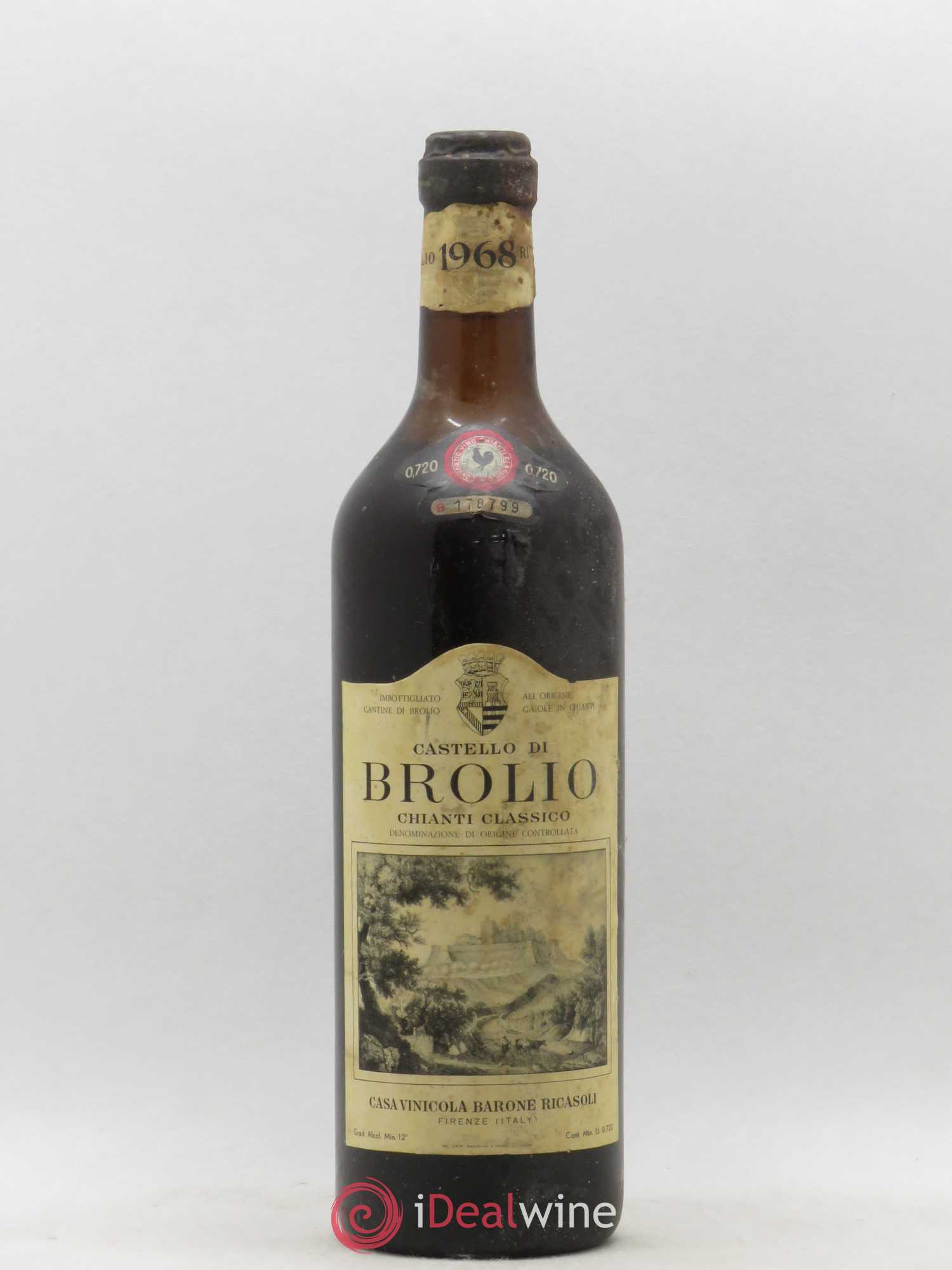 Chianti Classico DOCG Castello di Brolio 1968 - Lot de 1 bouteille - 0