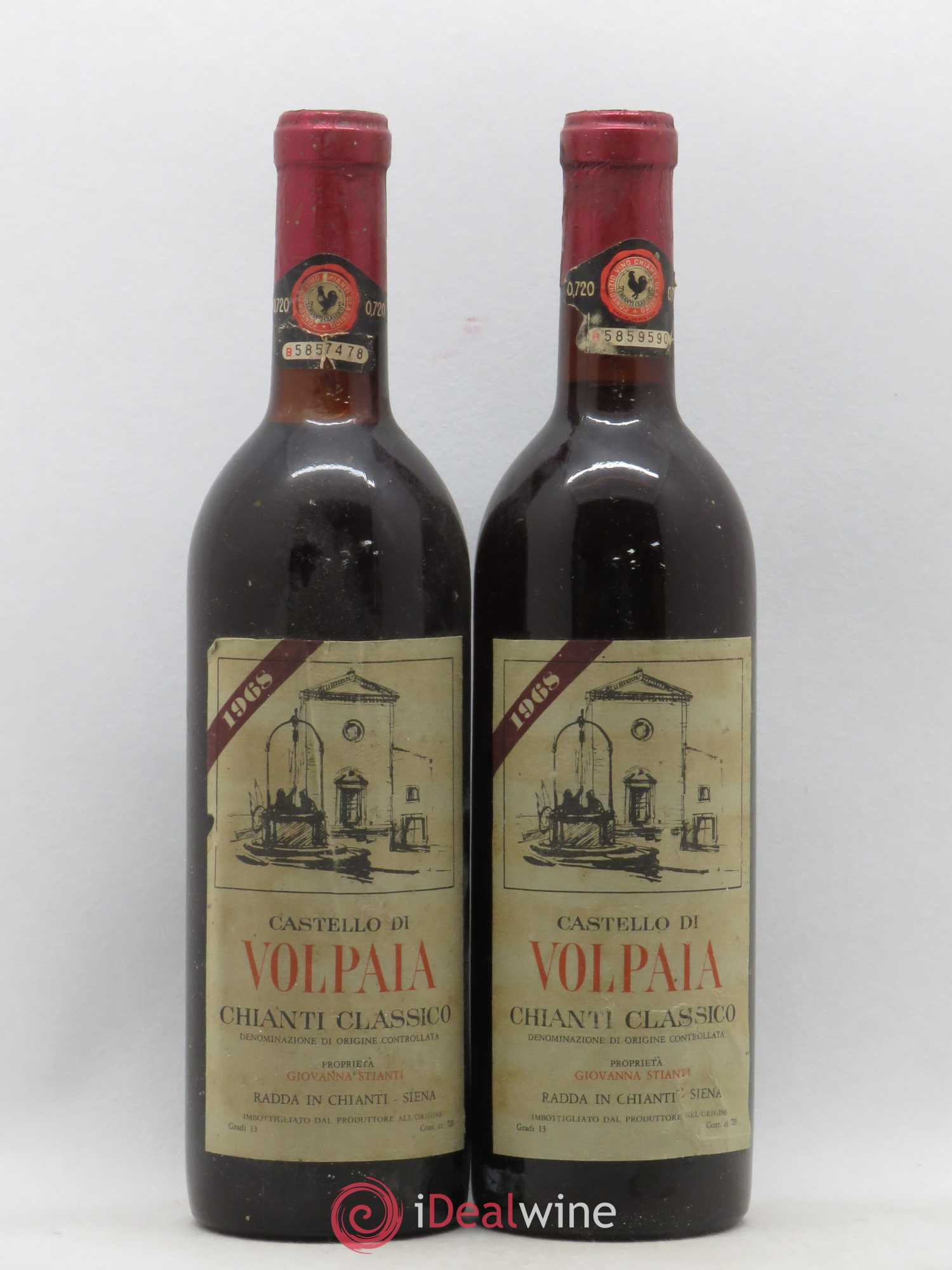 Chianti Classico DOCG Castello di Volpaia Giovanna Stanti 1968 - Posten von 2 Flaschen - 0